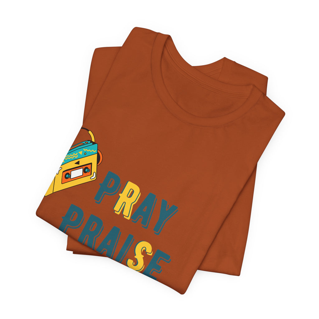 Men's Pray Praise Repeat T-Shirt — Vintage Boombox Christian Tee