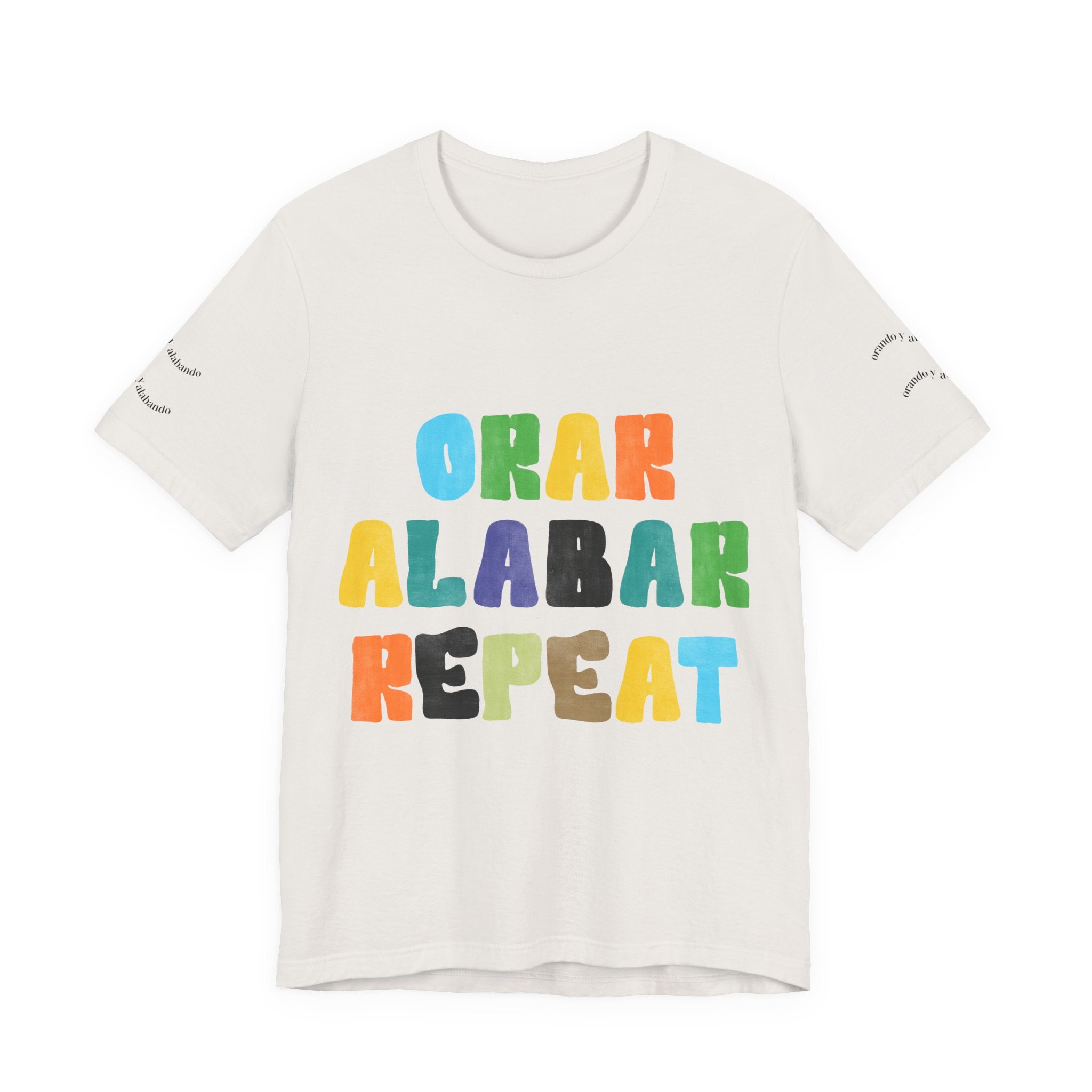 Men's Bilingual "Orar Alabar Repeat" T-Shirt – Camisa de hombres Bilingüe