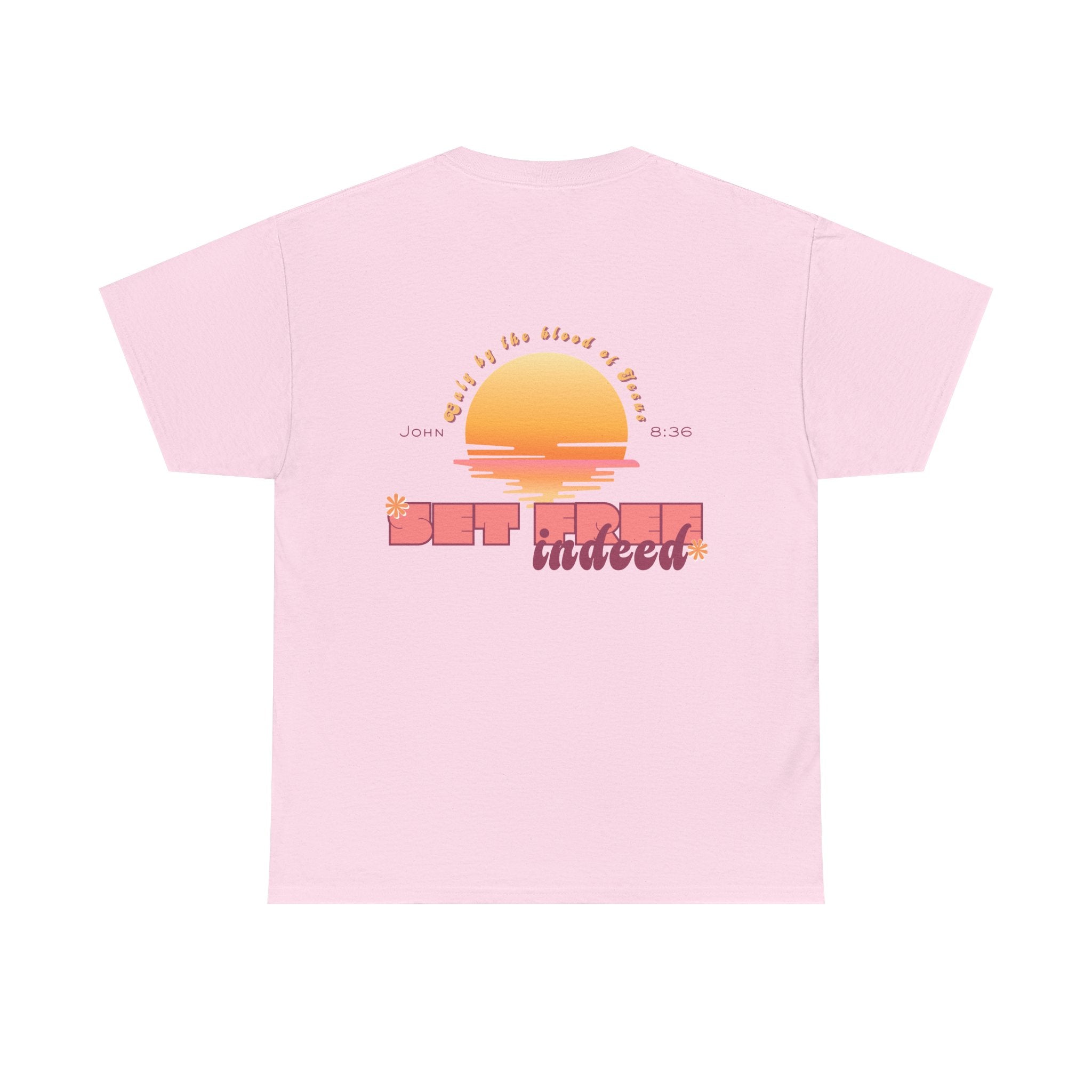 Women's 'Set free indeed' John 8:36- Heavy Cotton Tee