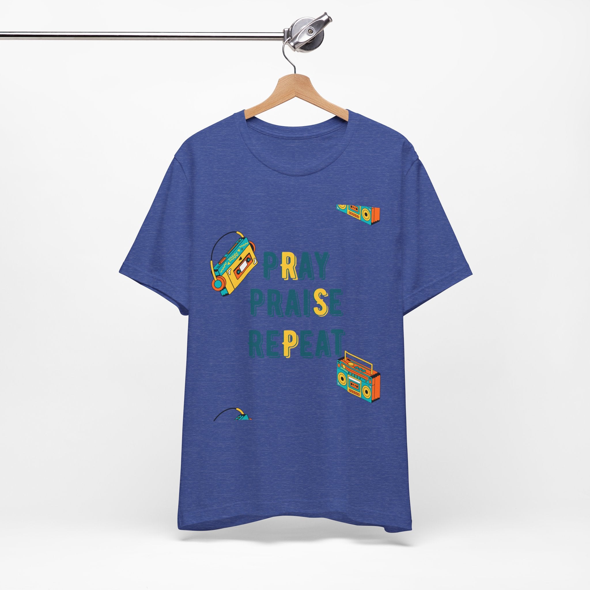 Pray Praise Repeat T-Shirt — Vintage Boombox Christian Tee