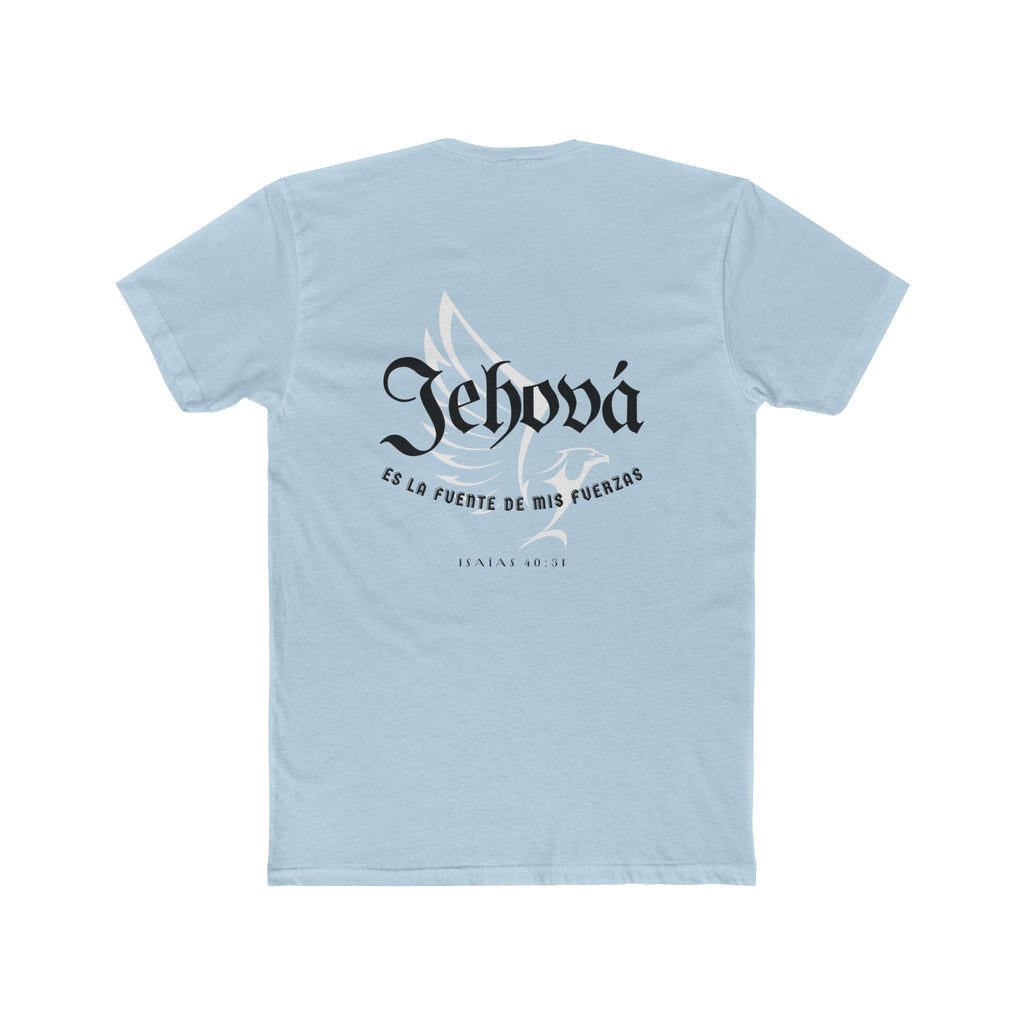 Isaías 40:31 Camisa para hombres — "Jehová es la fuente de mis fuerzas" Christian Faith T‑Shirt