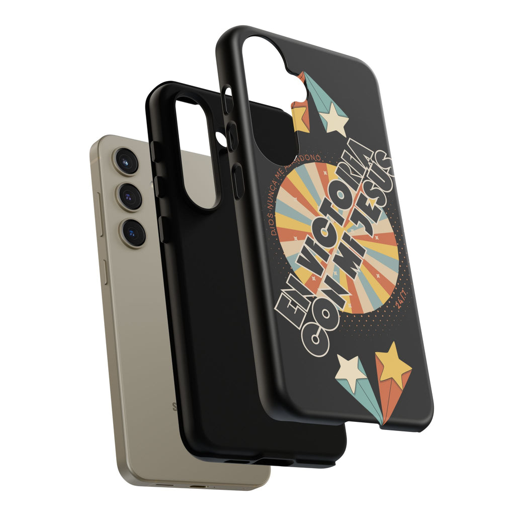 'En Victoria Con Jesús' Retro Protección de telefono