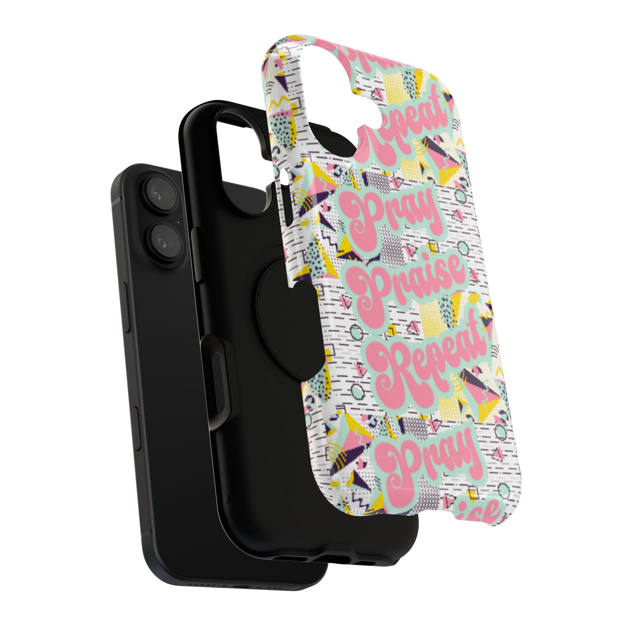 Retro Pray Praise Repeat Women's  Phone Case- Impact-Resistant Cases