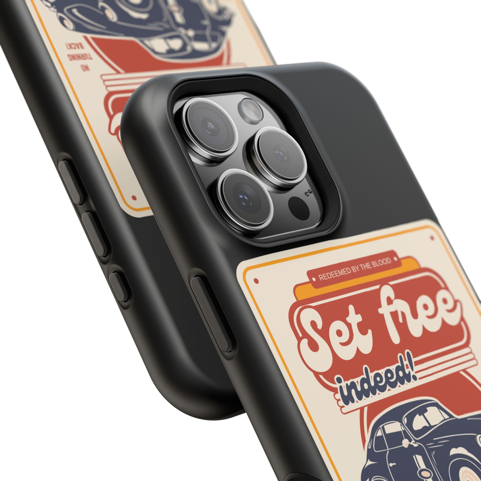 Men's 'Set free indeed' Vintage Graphic Phone Case — Magnetic Impact-Resistant