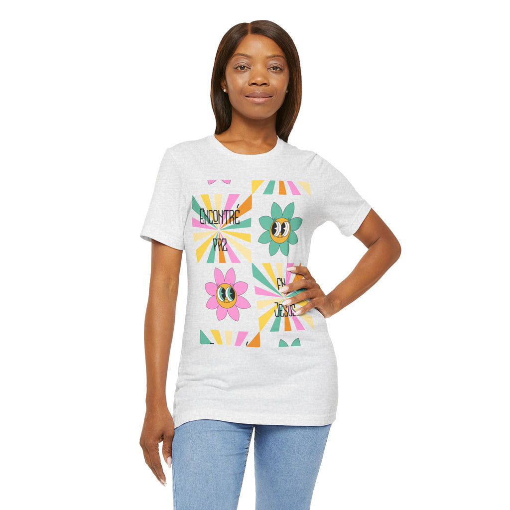 Woman's Spanish "Encontré paz en Jesús"- Camisa Retro Español