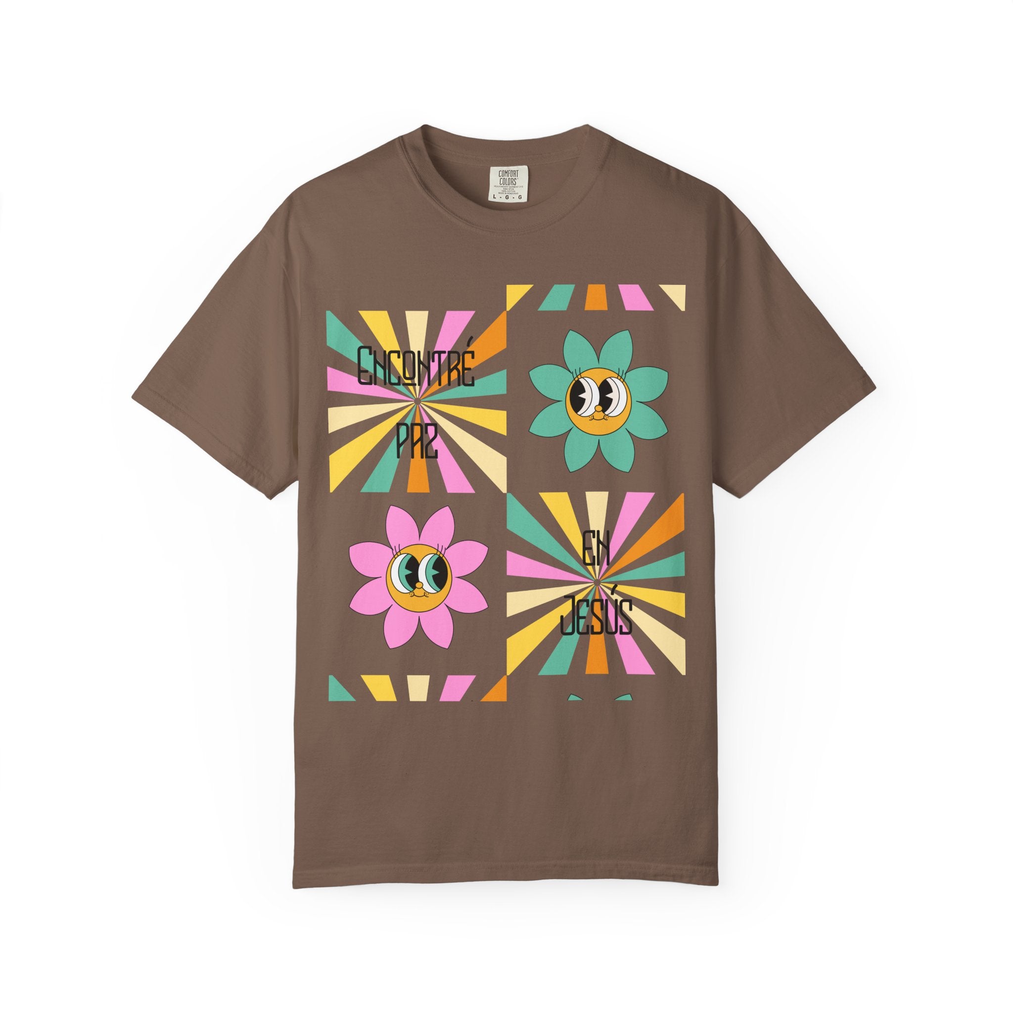 Woman's Spanish "Encontré paz en Jesús"- Camisa Retro Español