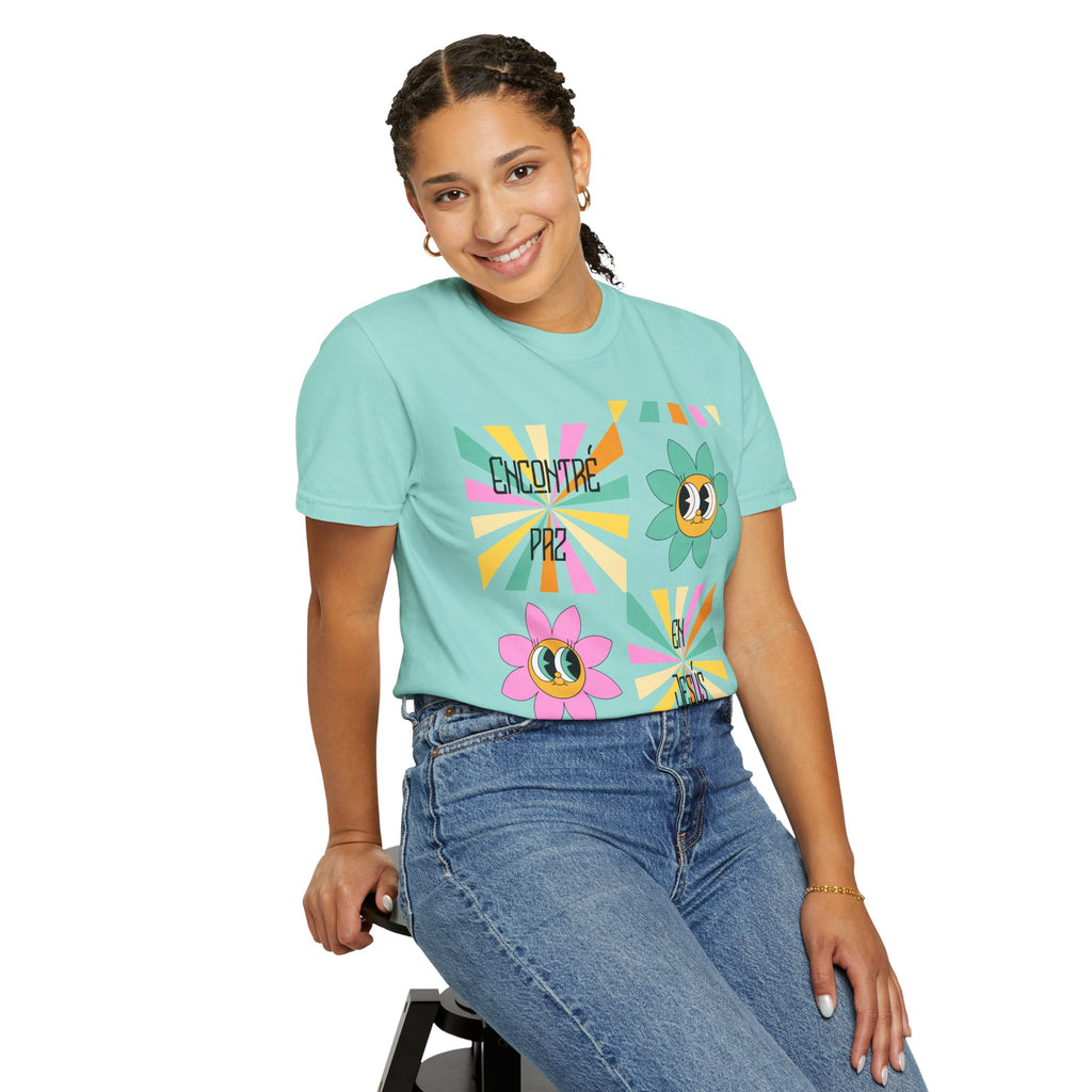 Woman's Spanish "Encontré paz en Jesús"- Camisa Retro Español