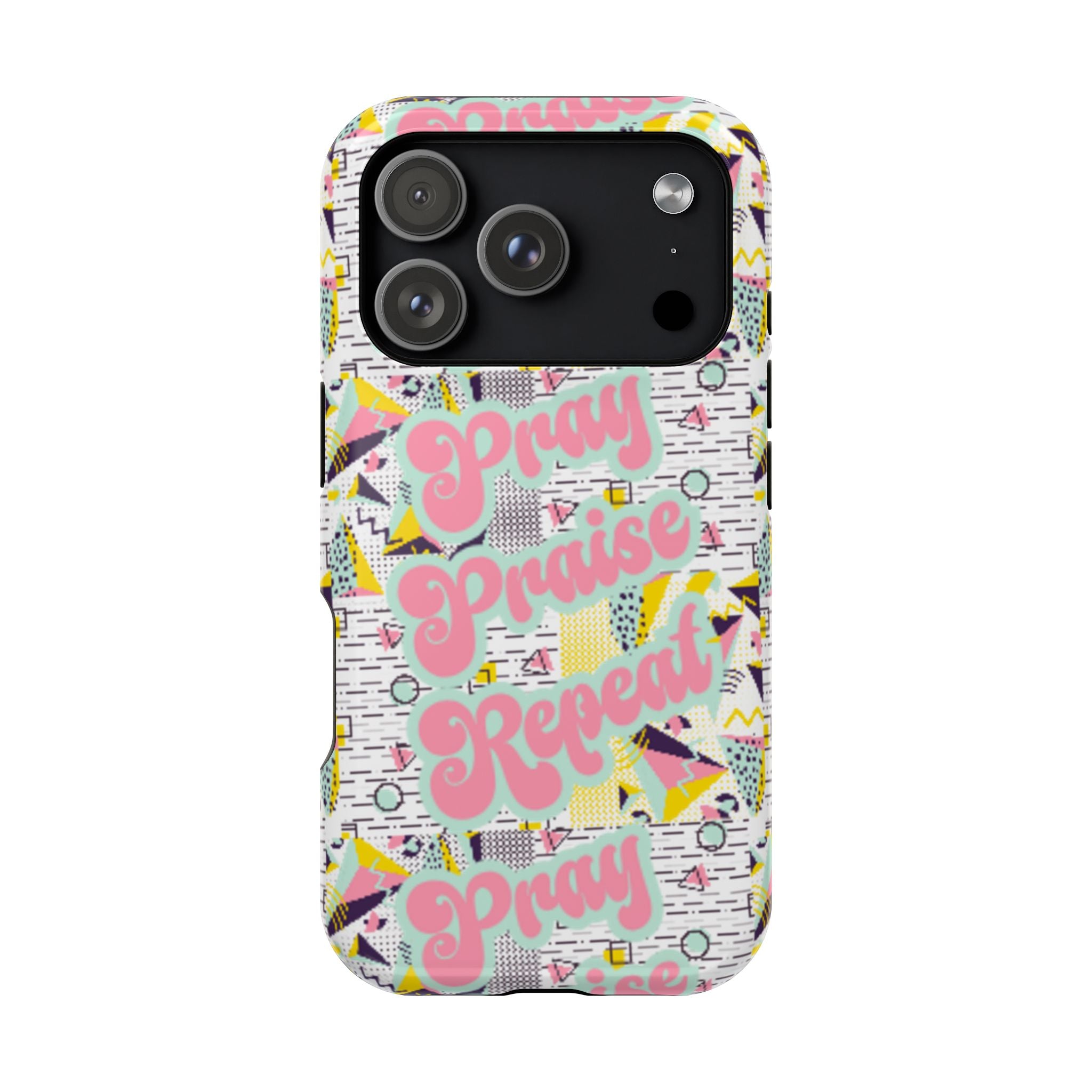 Retro Pray Praise Repeat Women's  Phone Case- Impact-Resistant Cases