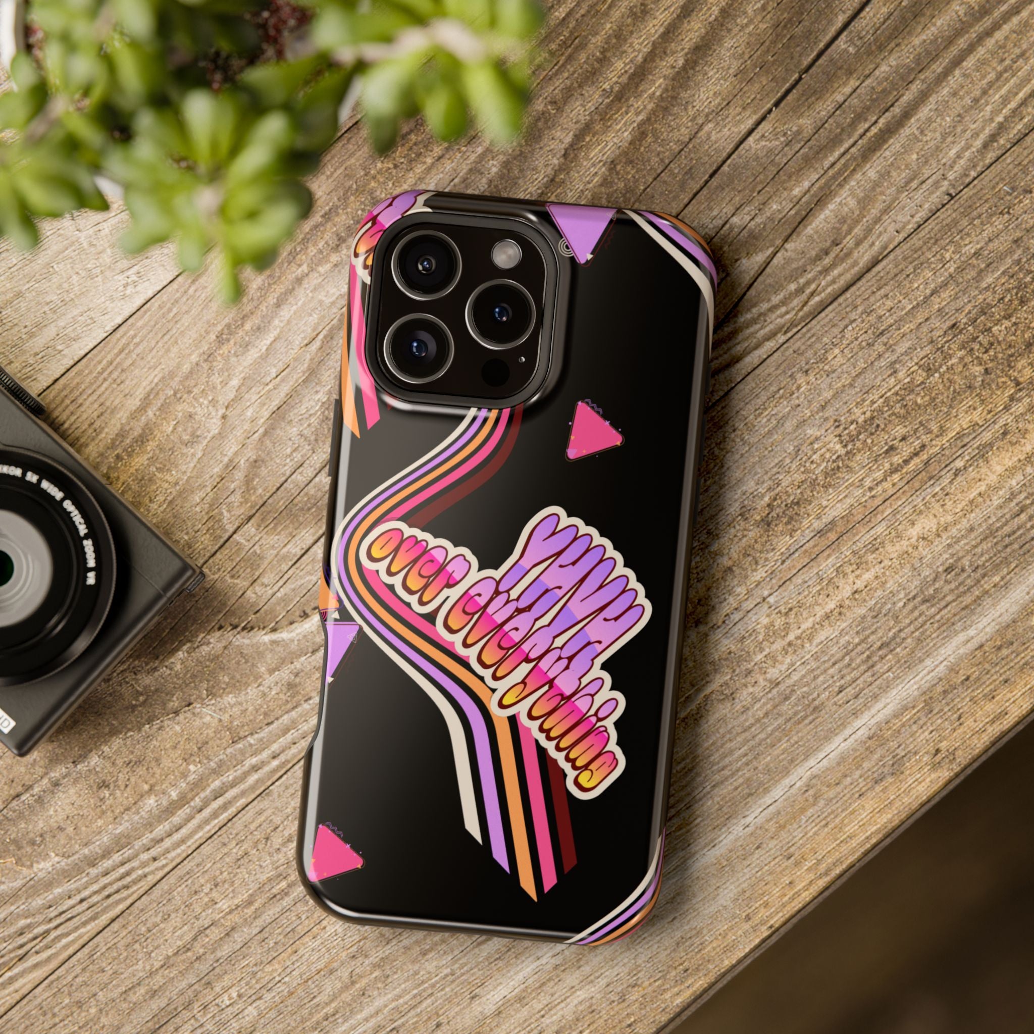 Retro 'YHVH over everything' Magnetic Phone Case — Impact-Resistant Protective Cover