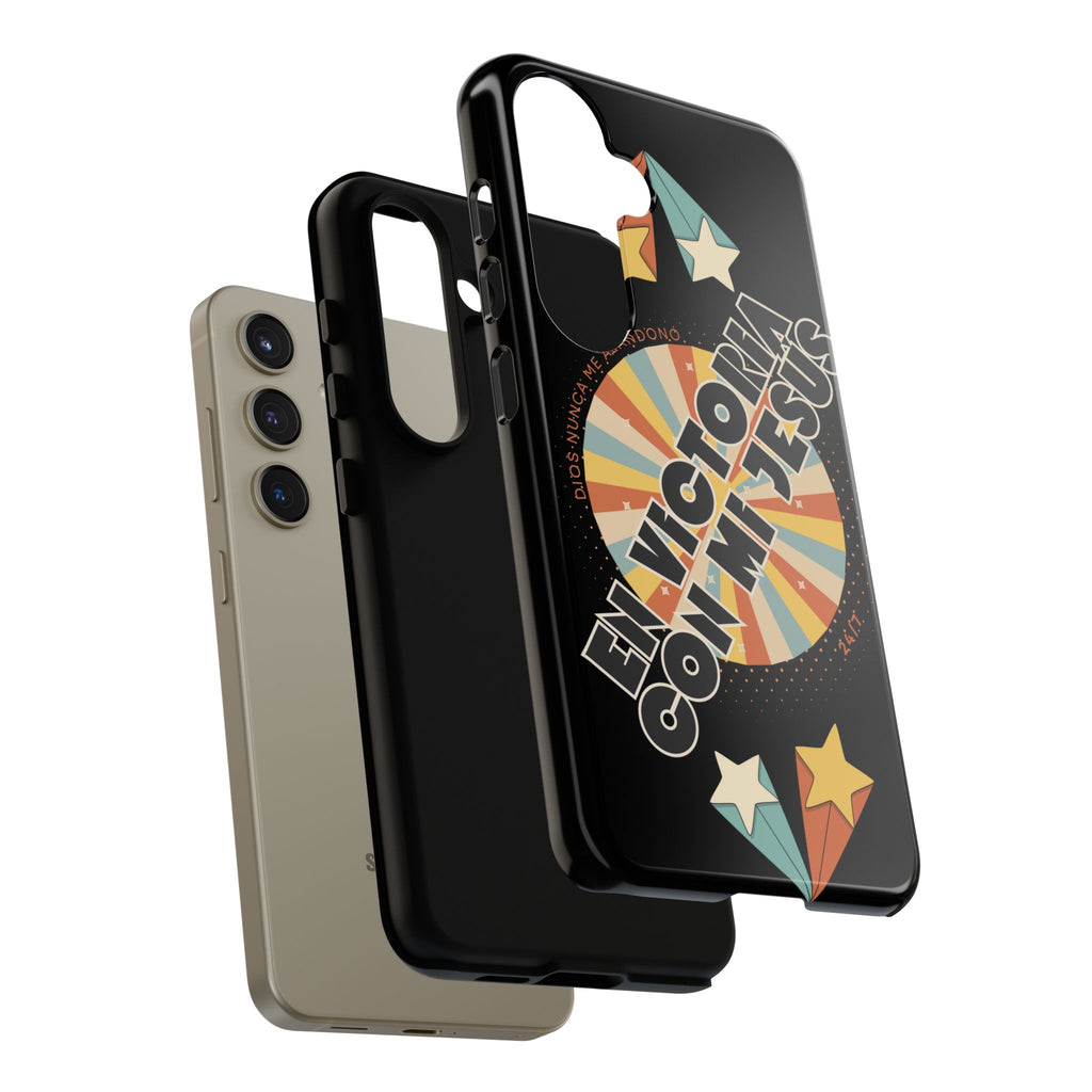 'En Victoria Con Jesús' Retro Protección de telefono