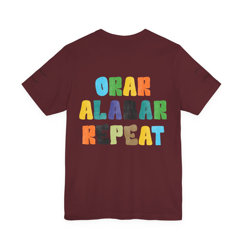 Men's Bilingual "Orar Alabar Repeat" T-Shirt – Camisa de hombres Bilingüe