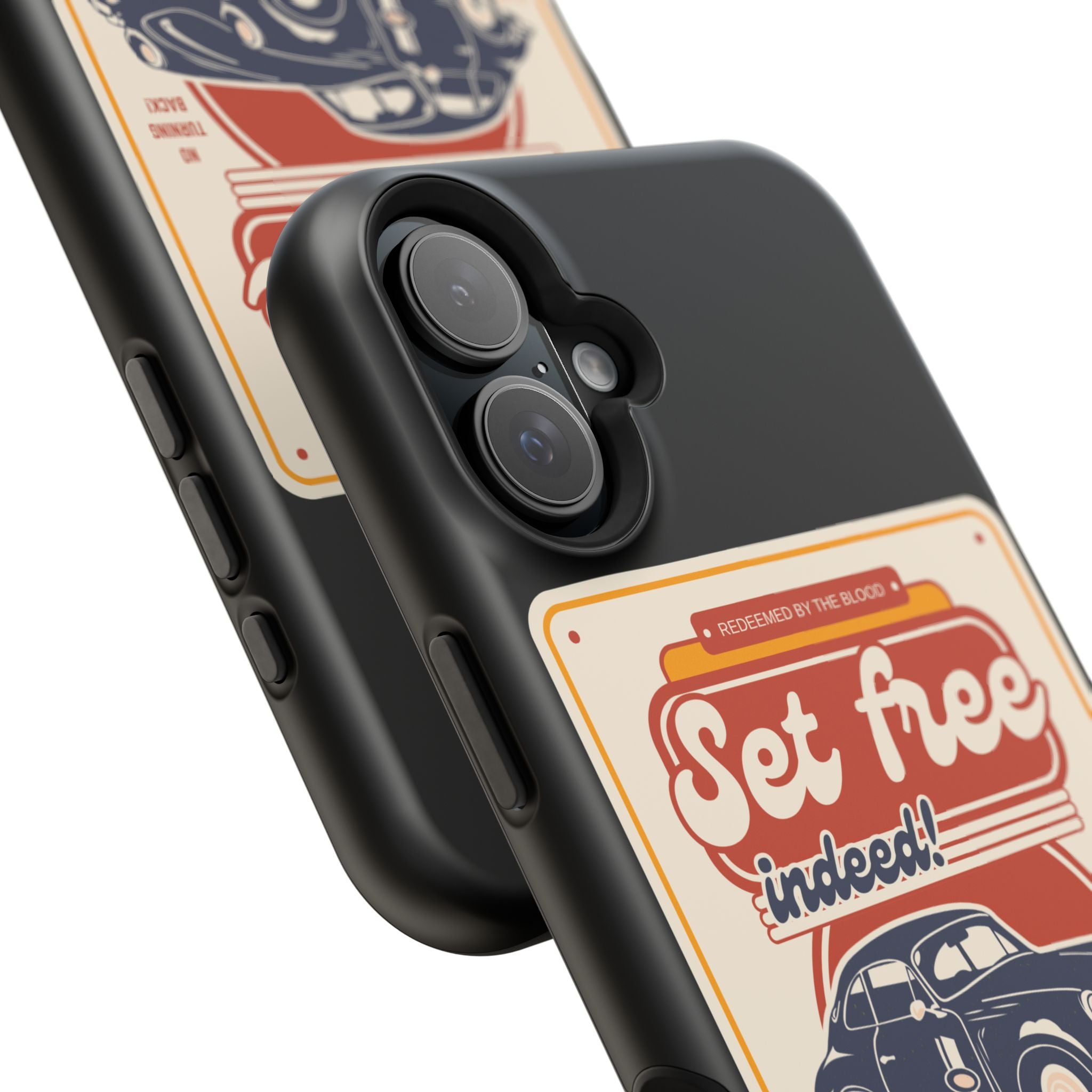Men's 'Set free indeed' Vintage Graphic Phone Case — Magnetic Impact-Resistant