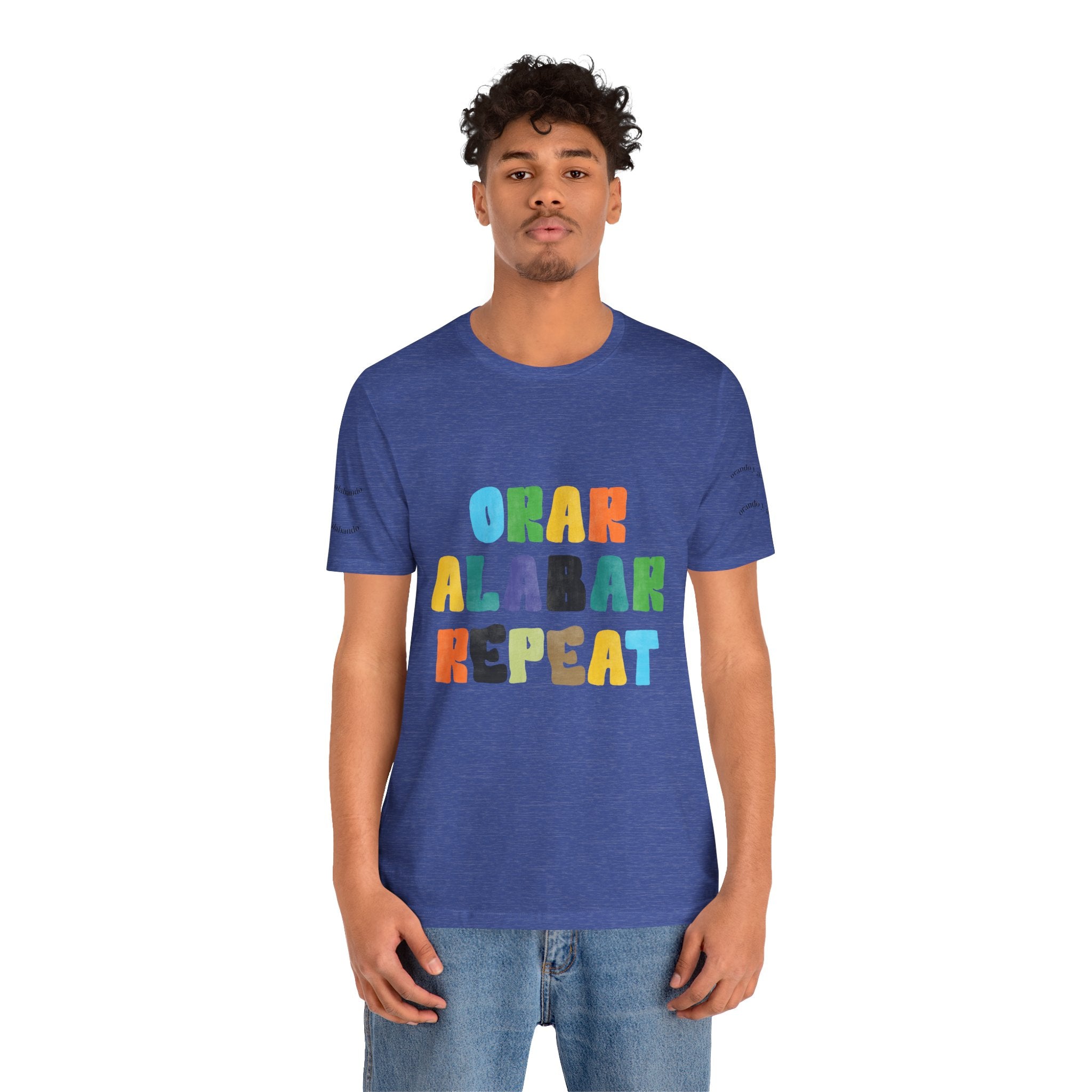 Men's Bilingual "Orar Alabar Repeat" T-Shirt – Camisa de hombres Bilingüe