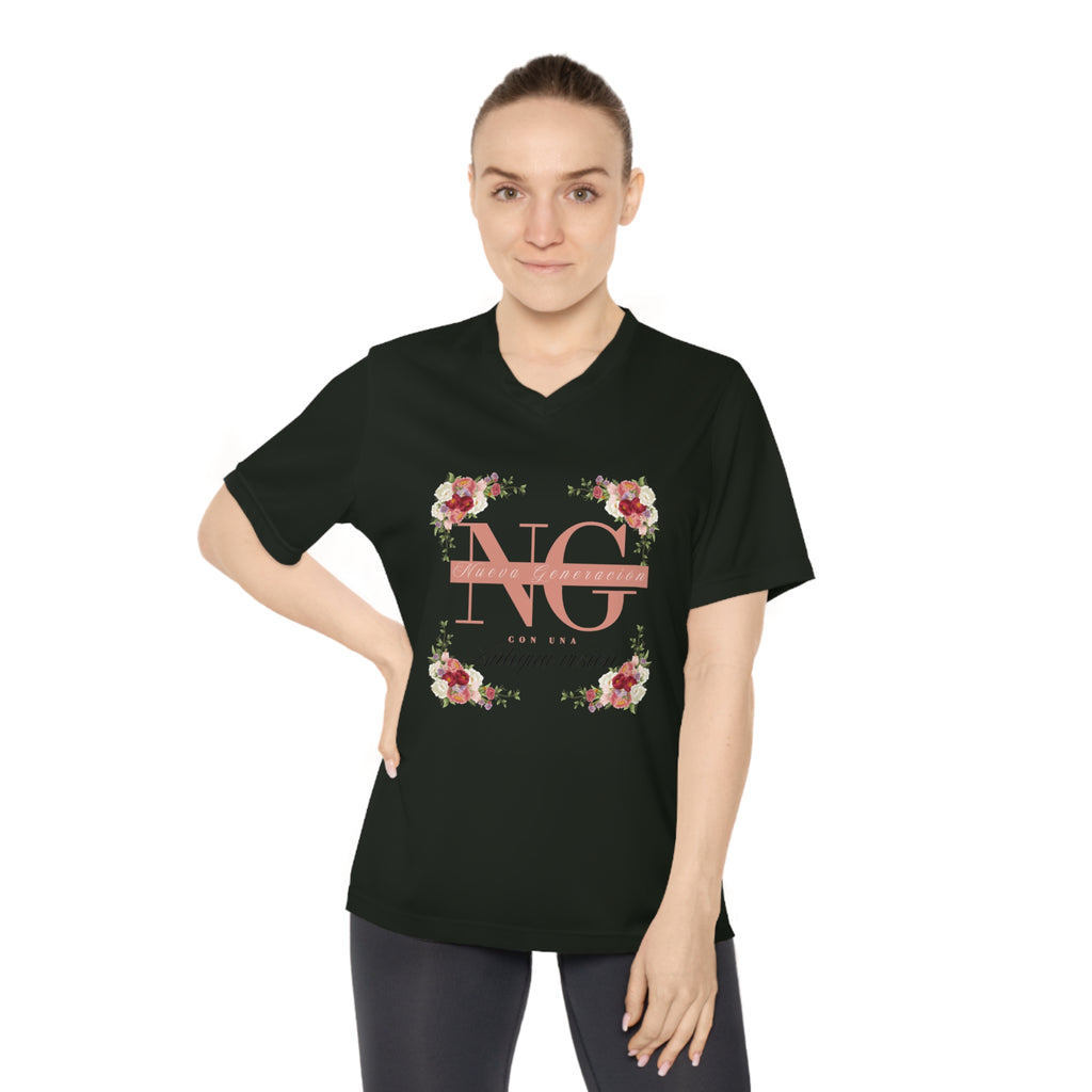 Woman's Spanish Floral Tee — "Nueva generación con una antigua visión"