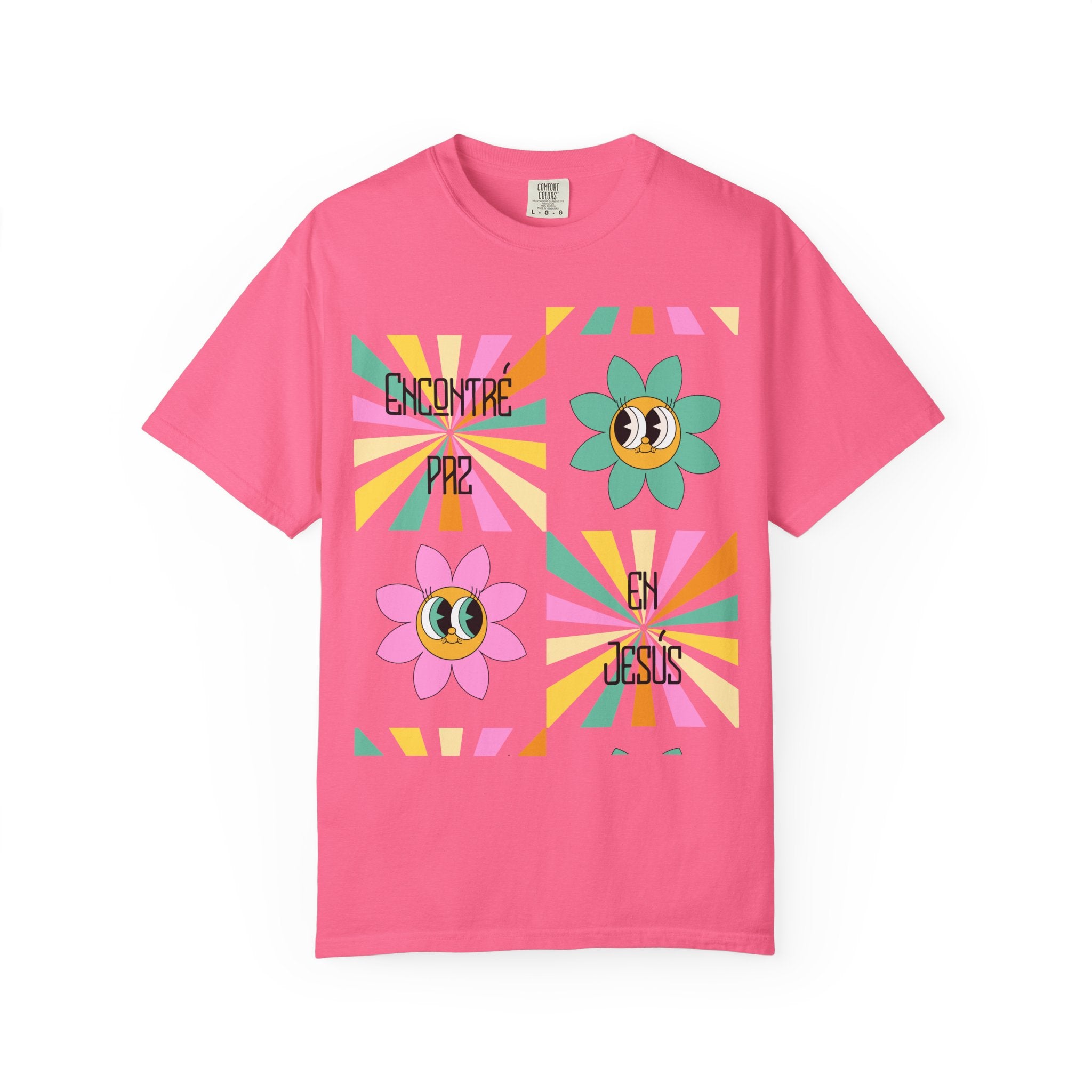 Woman's Spanish "Encontré paz en Jesús"- Camisa Retro Español
