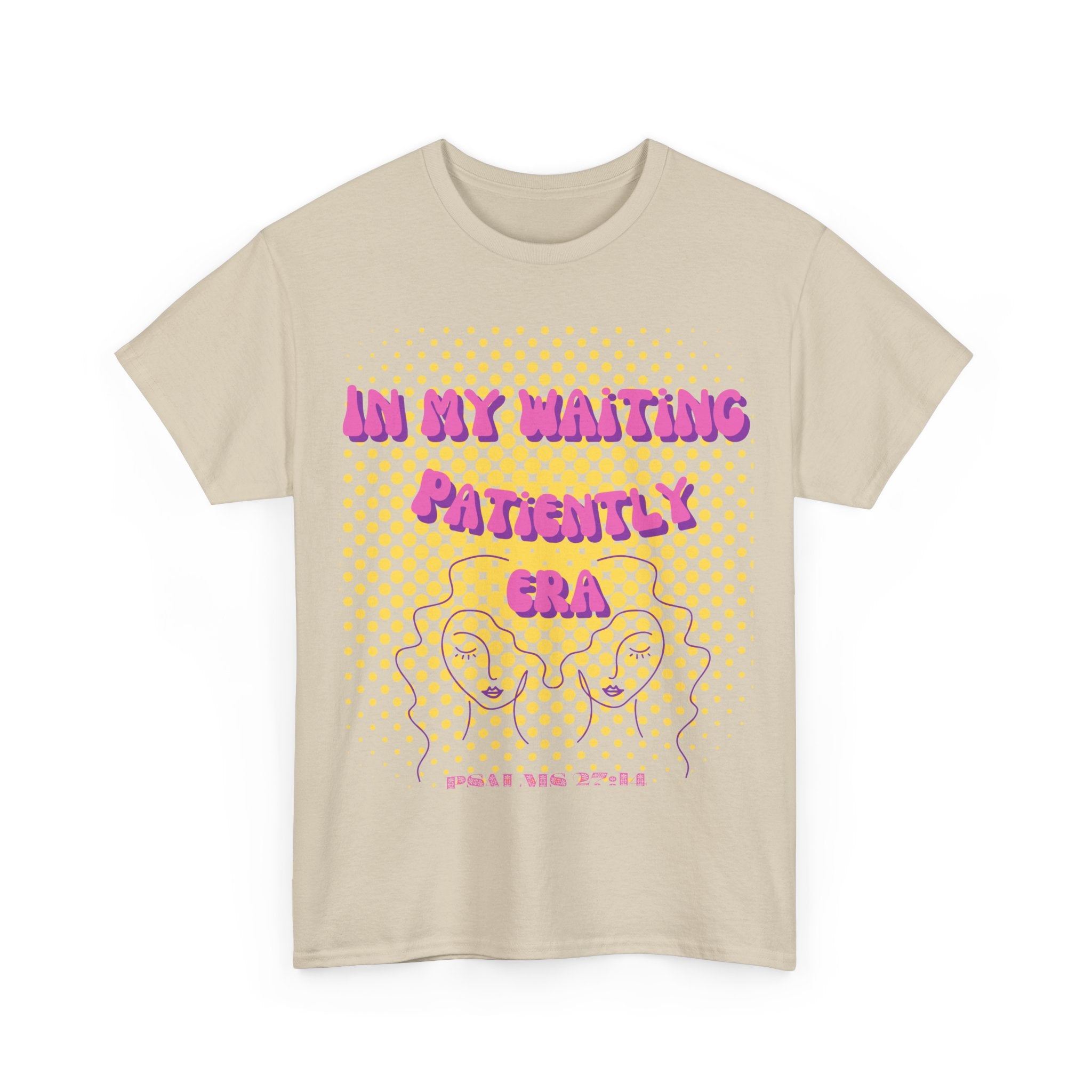 Women's 'In my Waiting Patiently Era' Tee - Yellow Graphic Jersey Short Sleeve