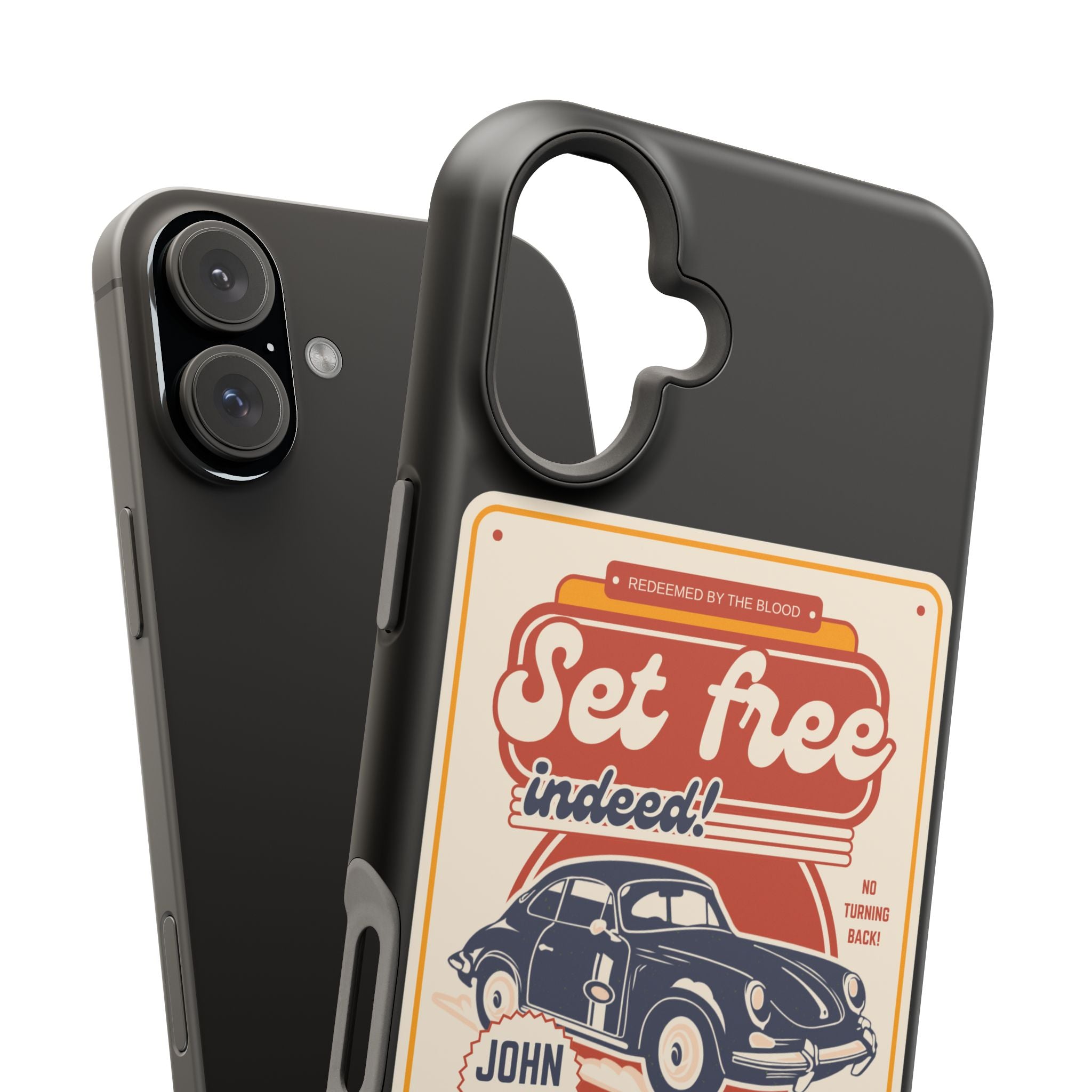 Men's 'Set free indeed' Vintage Graphic Phone Case — Magnetic Impact-Resistant