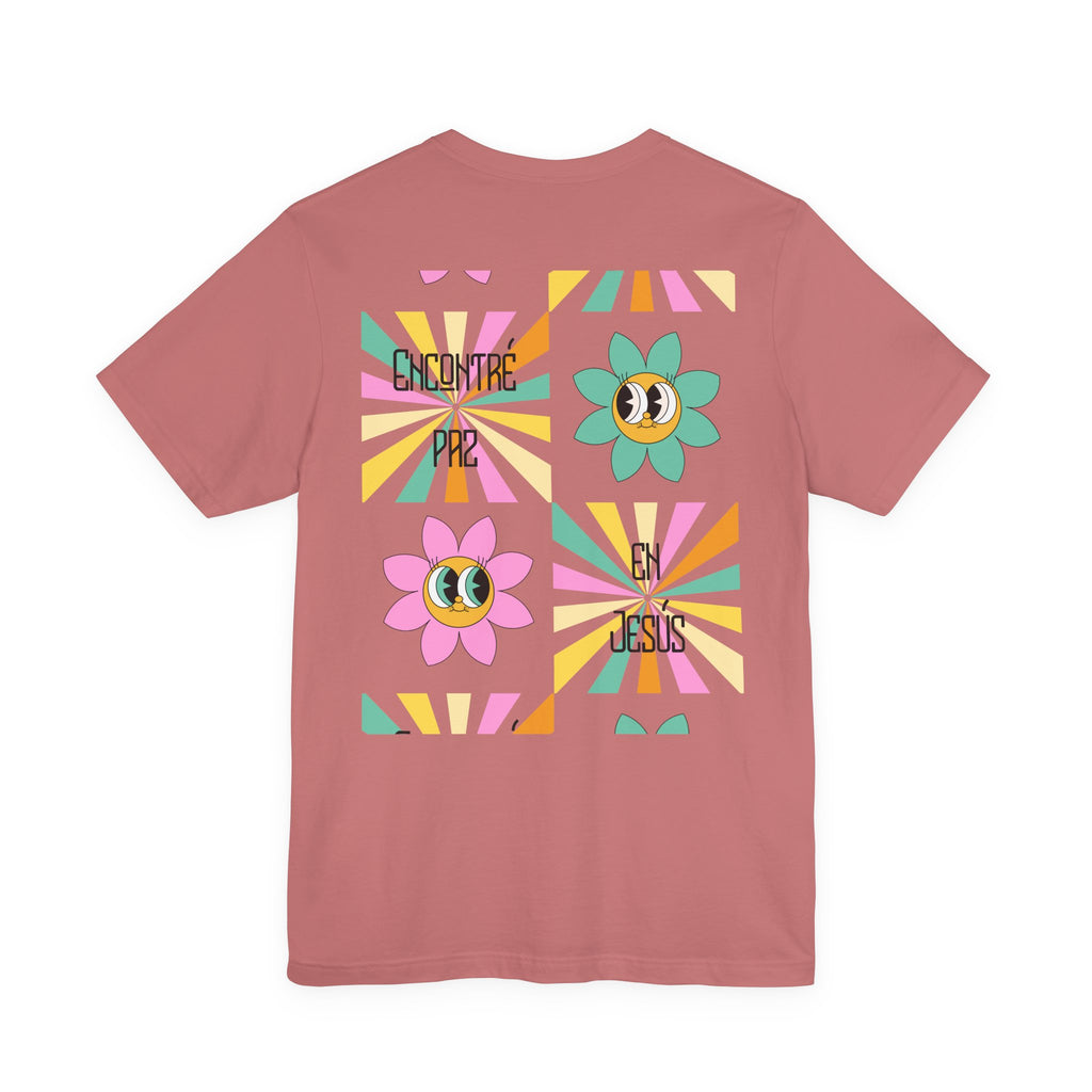 Woman's Spanish "Encontré paz en Jesús"- Camisa Retro Español
