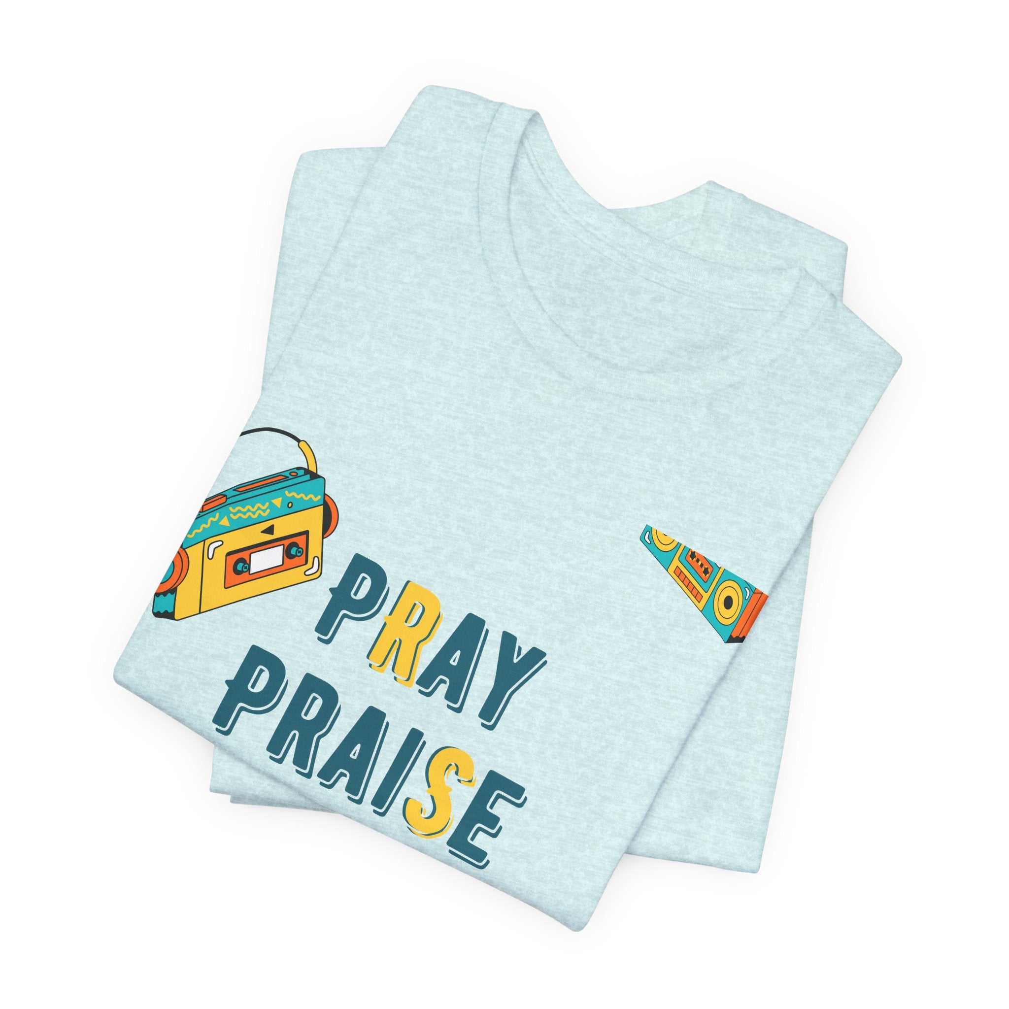 Pray Praise Repeat T-Shirt — Vintage Boombox Christian Tee