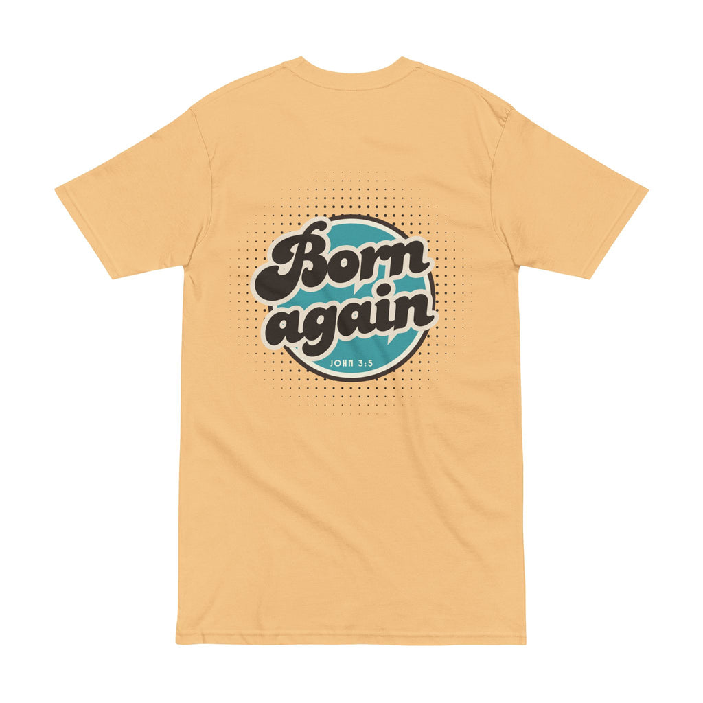 Men's 'Born Again' T-Shirt — Retro Christian Faith Tee (John 3:5)