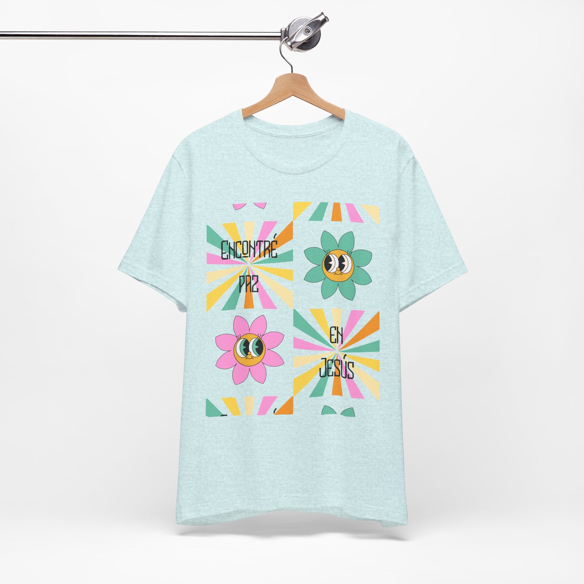 Woman's Spanish "Encontré paz en Jesús"- Camisa Retro Español