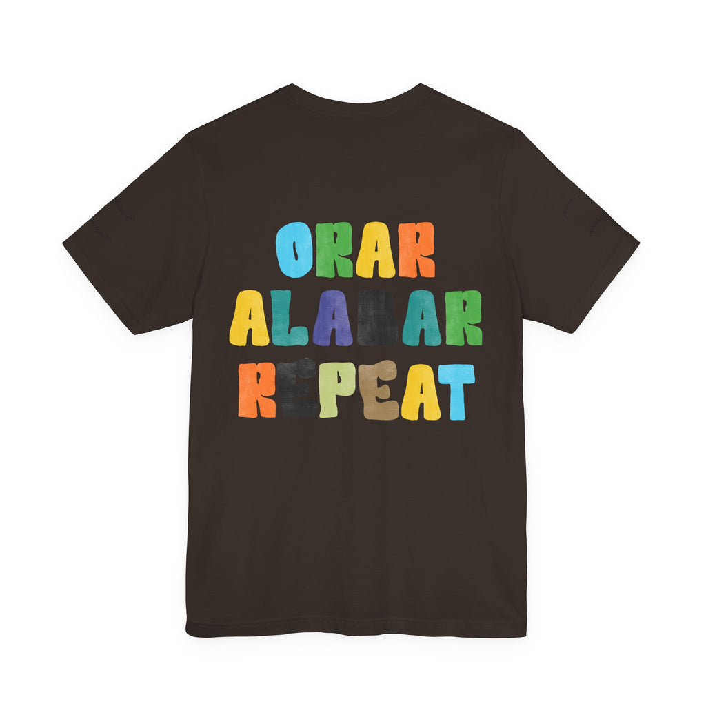 Men's Bilingual "Orar Alabar Repeat" T-Shirt – Camisa de hombres Bilingüe