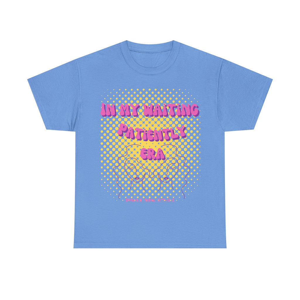 Women's 'In my Waiting Patiently Era' Tee - Yellow Graphic Jersey Short Sleeve