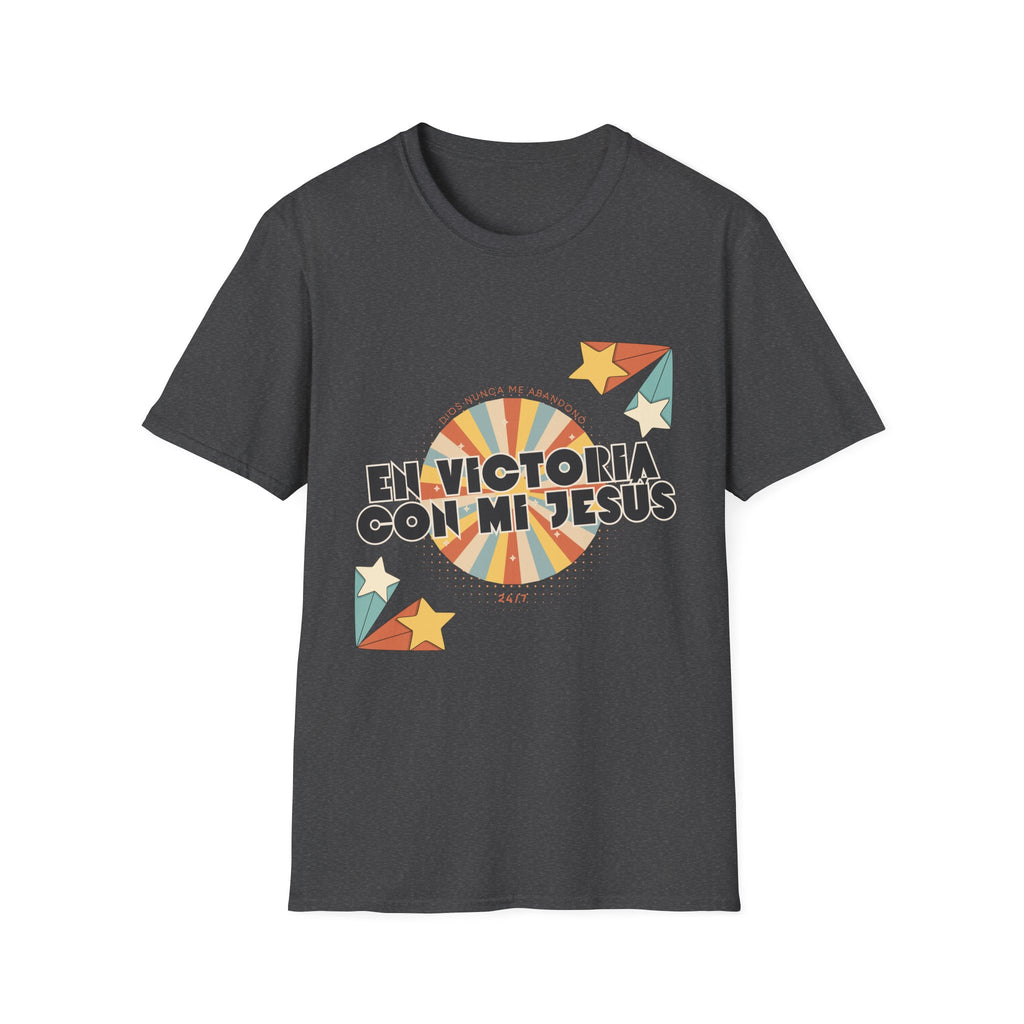 Camisa “En Victoria con mi Jesús” Varones Estilo Retro Sunrise