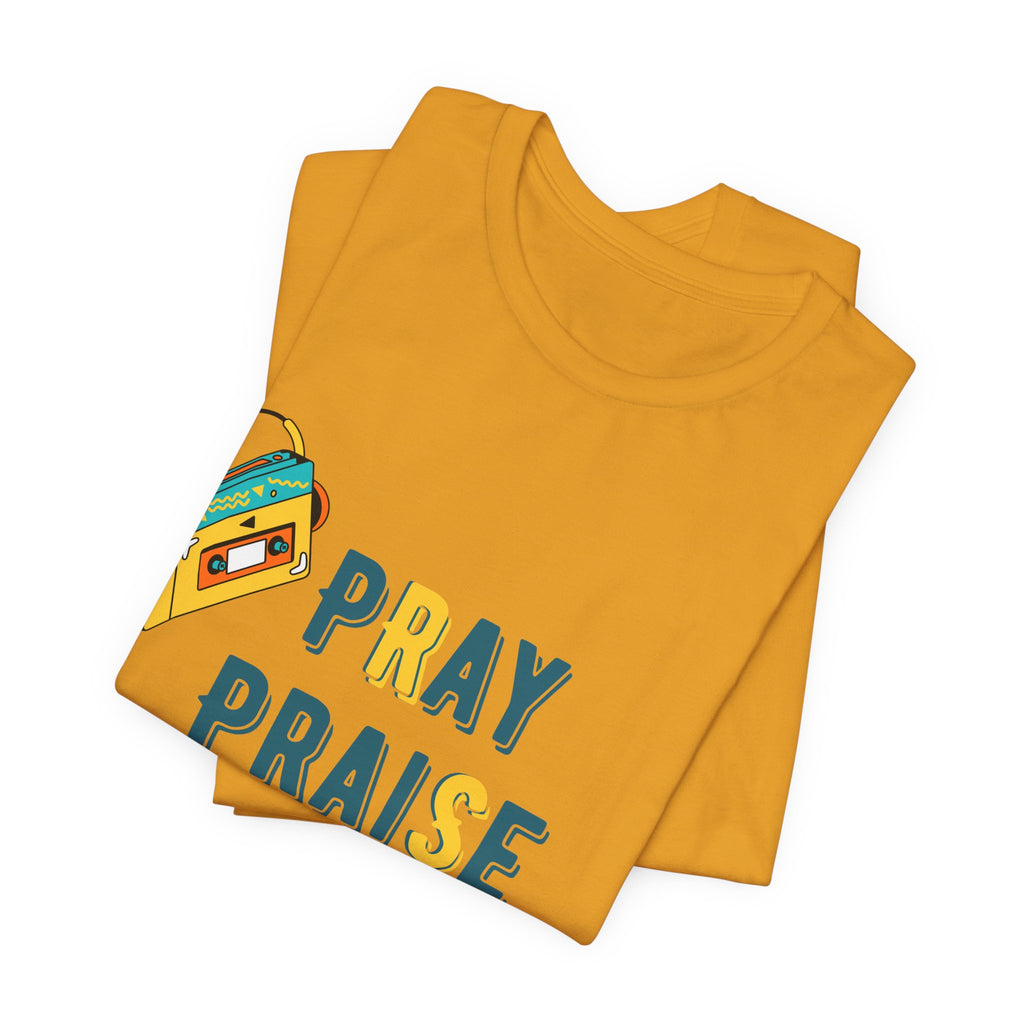 Men's Pray Praise Repeat T-Shirt — Vintage Boombox Christian Tee