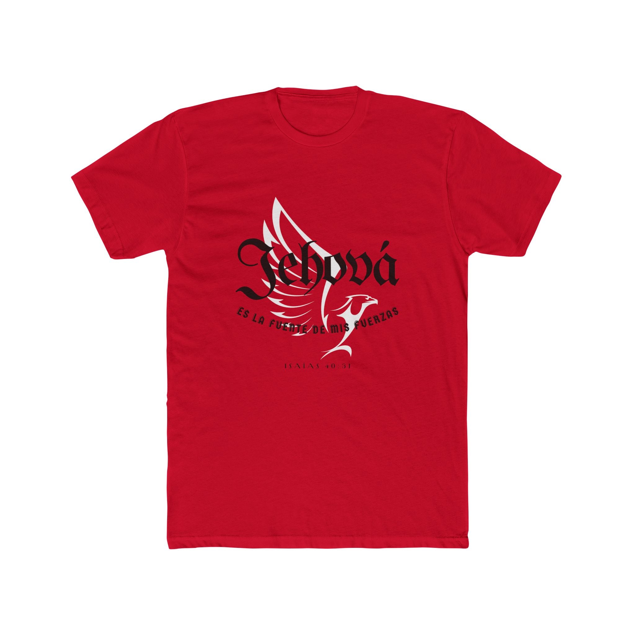 Isaías 40:31 Camisa para hombres — "Jehová es la fuente de mis fuerzas" Christian Faith T‑Shirt