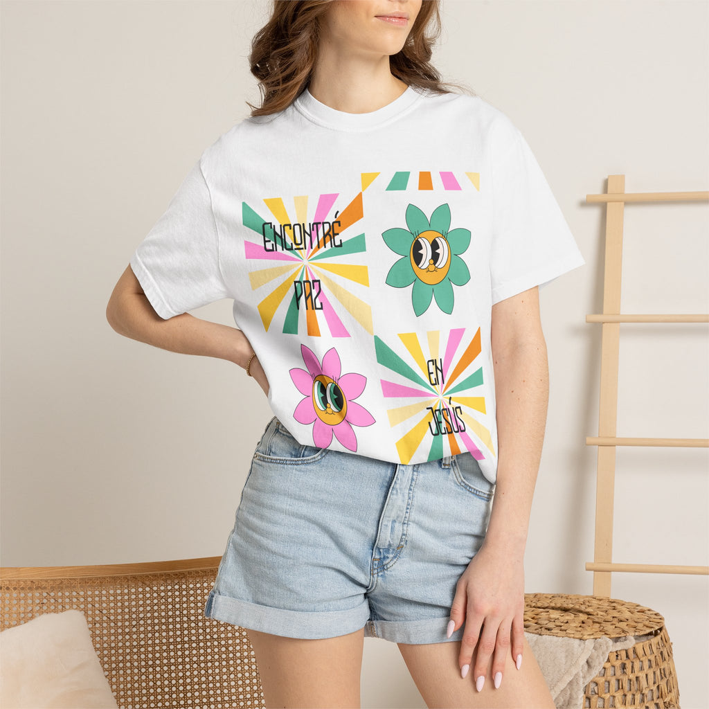 Woman's Spanish "Encontré paz en Jesús"- Camisa Retro Español
