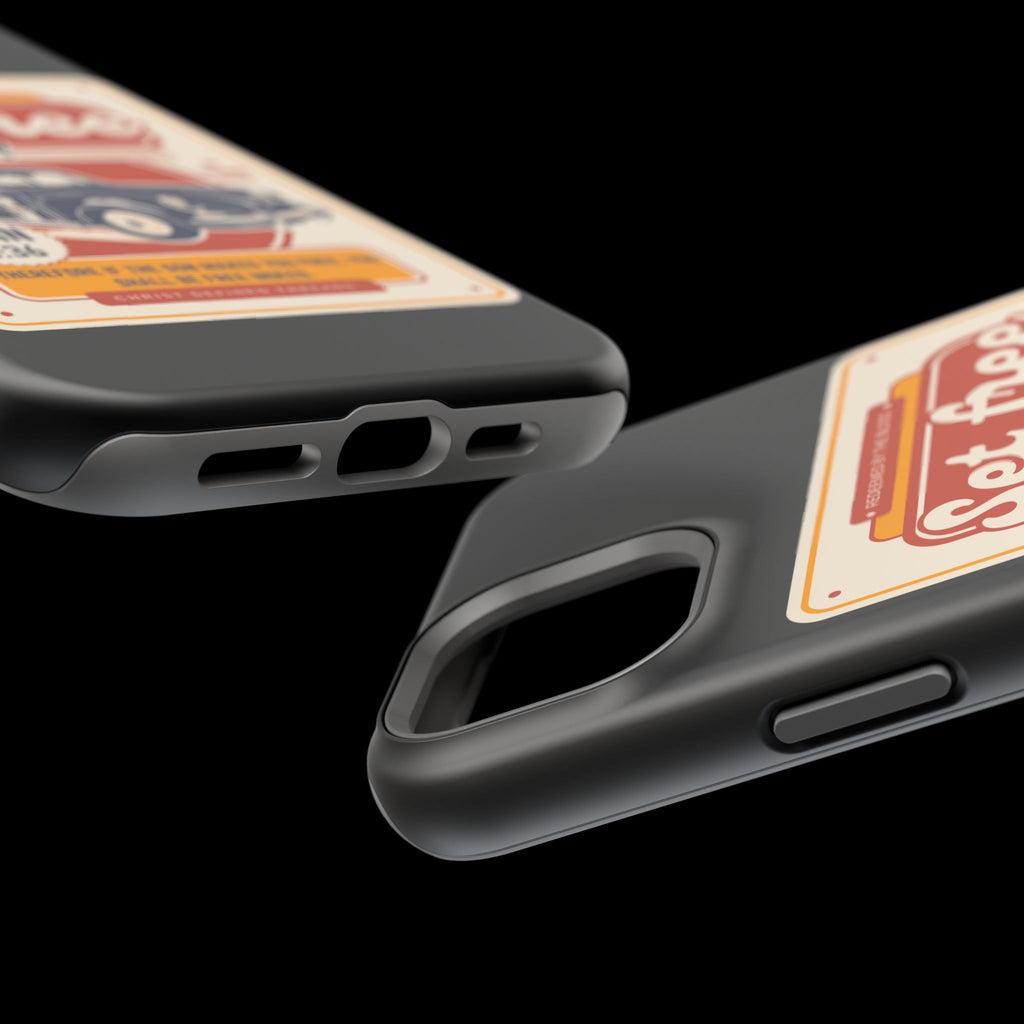 Men's 'Set free indeed' Vintage Graphic Phone Case — Magnetic Impact-Resistant