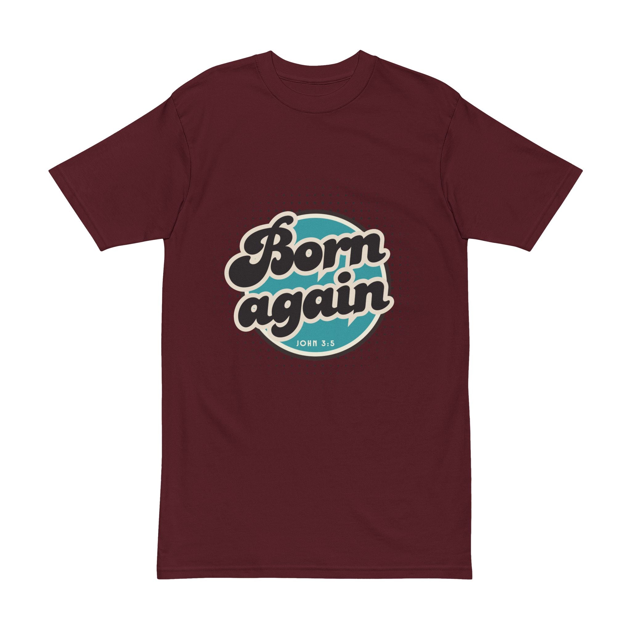 Men's 'Born Again' T-Shirt — Retro Christian Faith Tee (John 3:5)