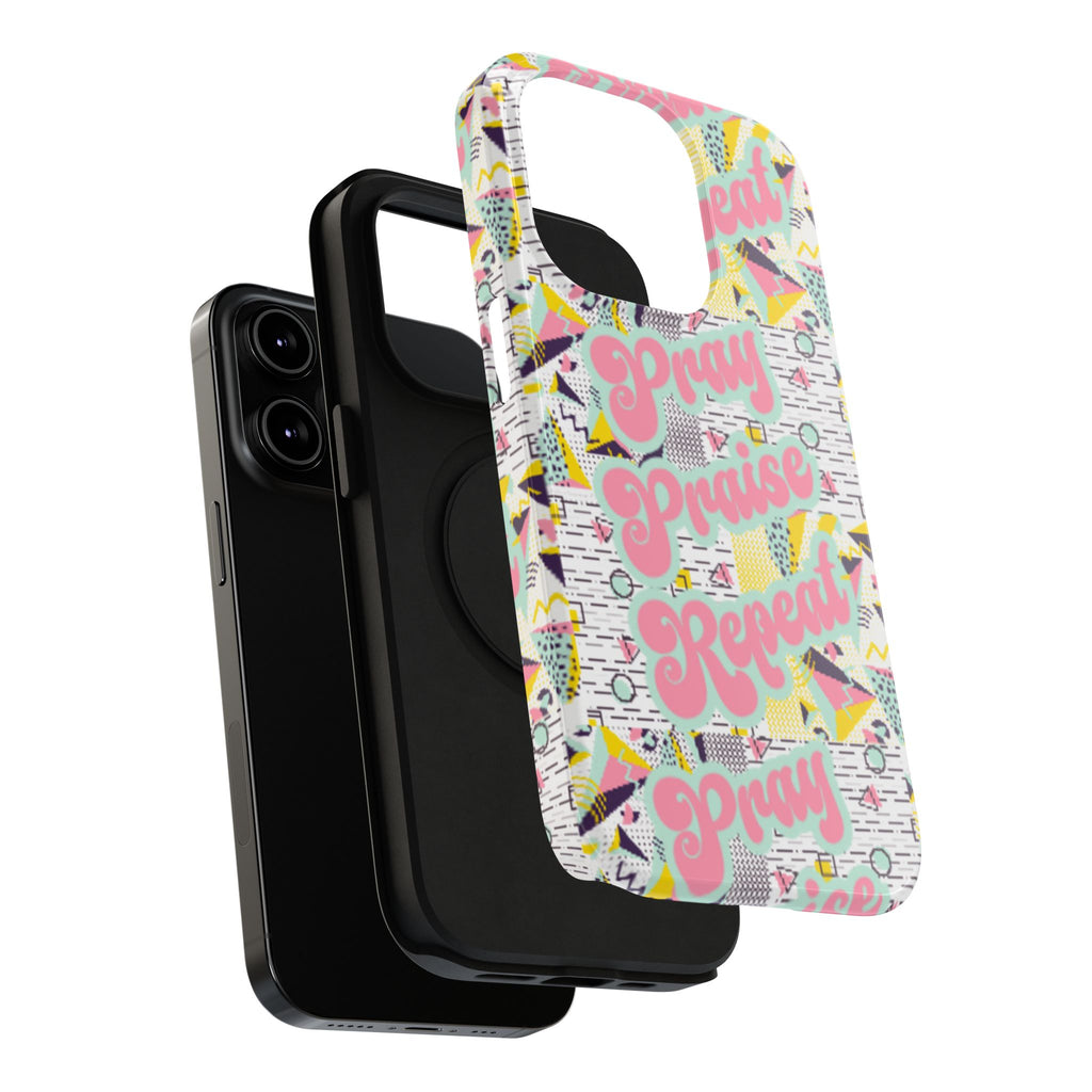 Retro Pray Praise Repeat Women's  Phone Case- Impact-Resistant Cases