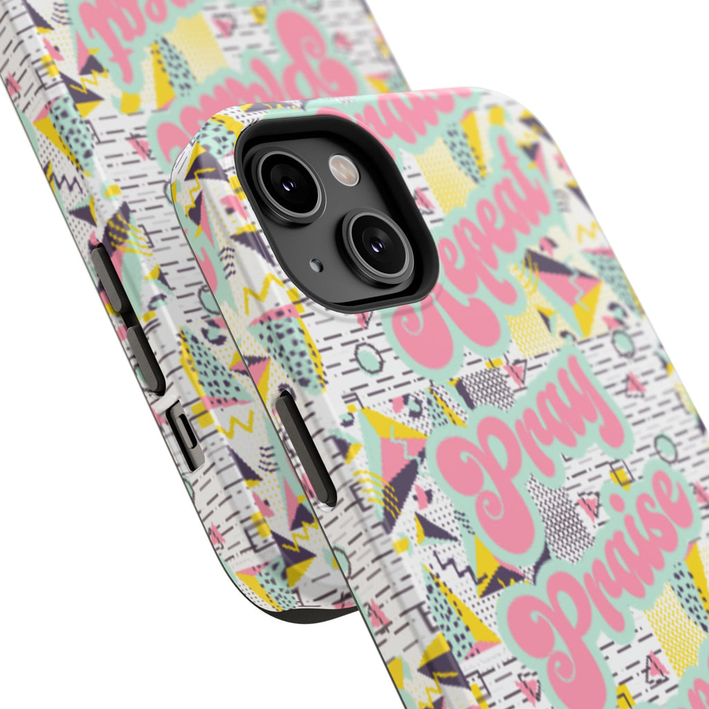 Retro Pray Praise Repeat Women's  Phone Case- Impact-Resistant Cases