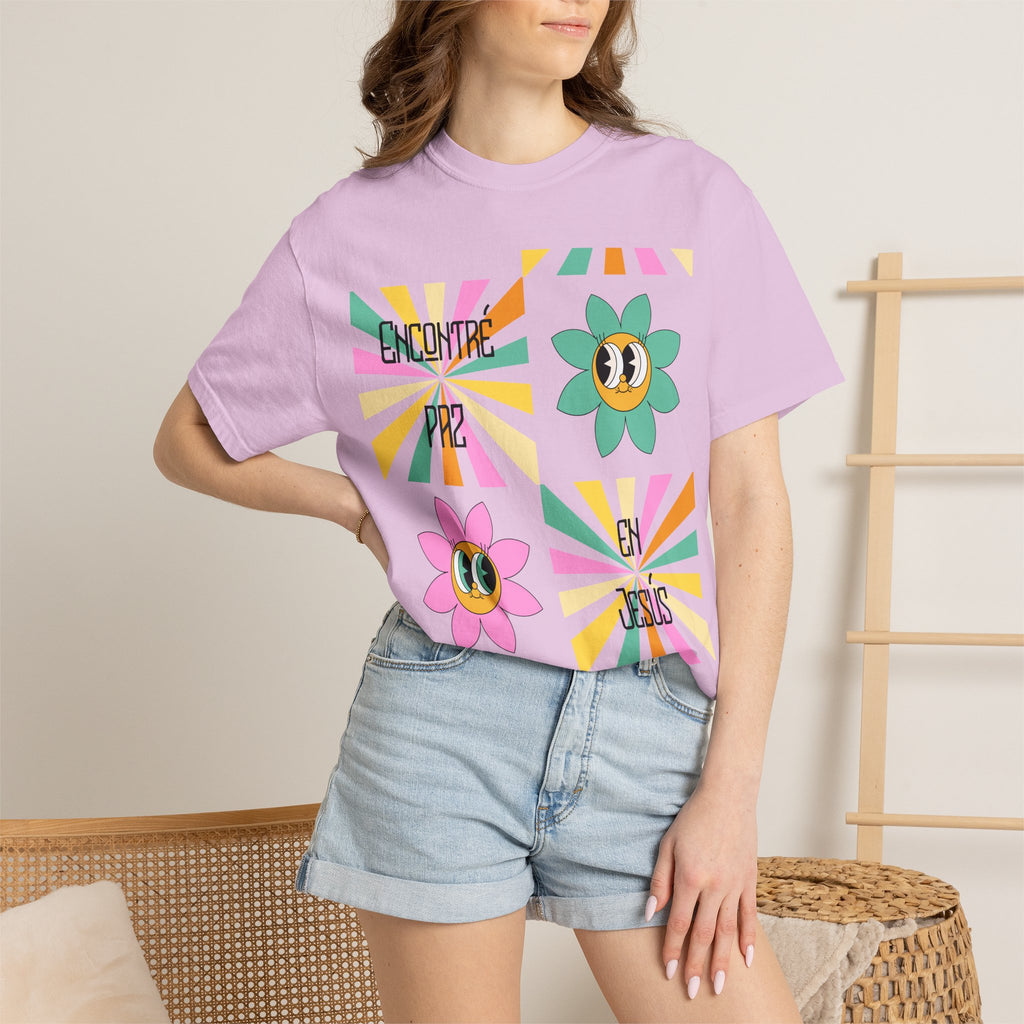 Woman's Spanish "Encontré paz en Jesús"- Camisa Retro Español