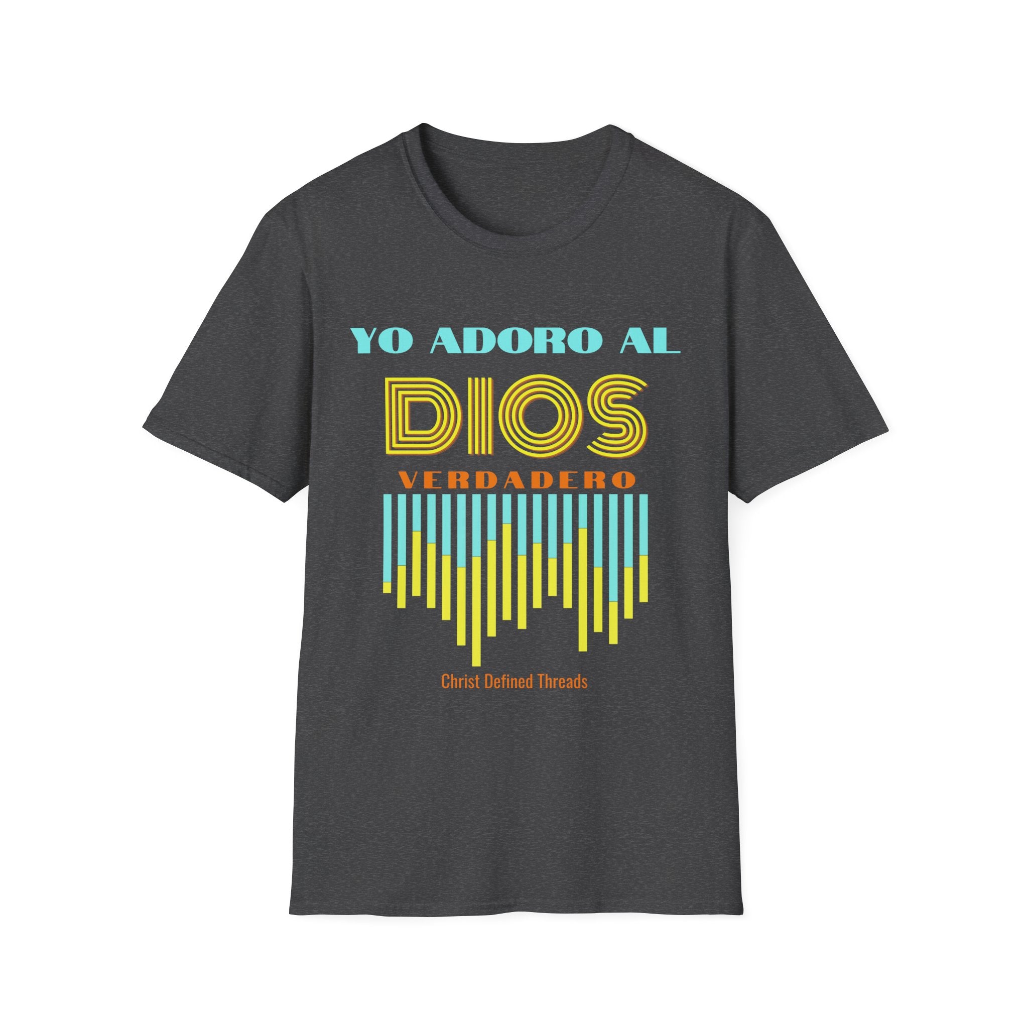 "Yo adoro al Dios verdadero" Camisa Retro —  "Y estos tres son uno" 1Juan 5:7