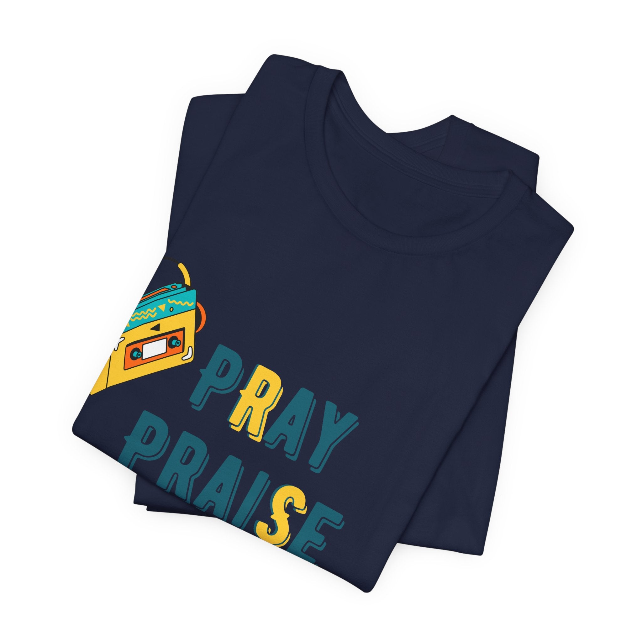 Men's Pray Praise Repeat T-Shirt — Vintage Boombox Christian Tee