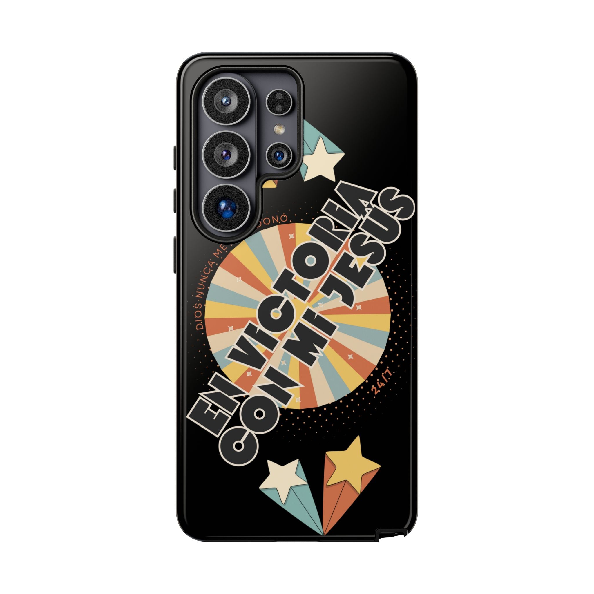 'En Victoria Con Jesús' Retro Protección de telefono