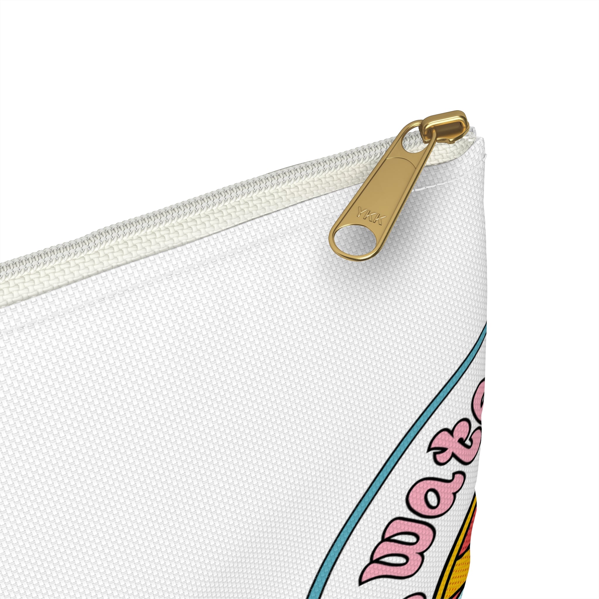 Accessory Pouch — "Living Waters Flowing Thru Me" John 4:14 Floral Wave
