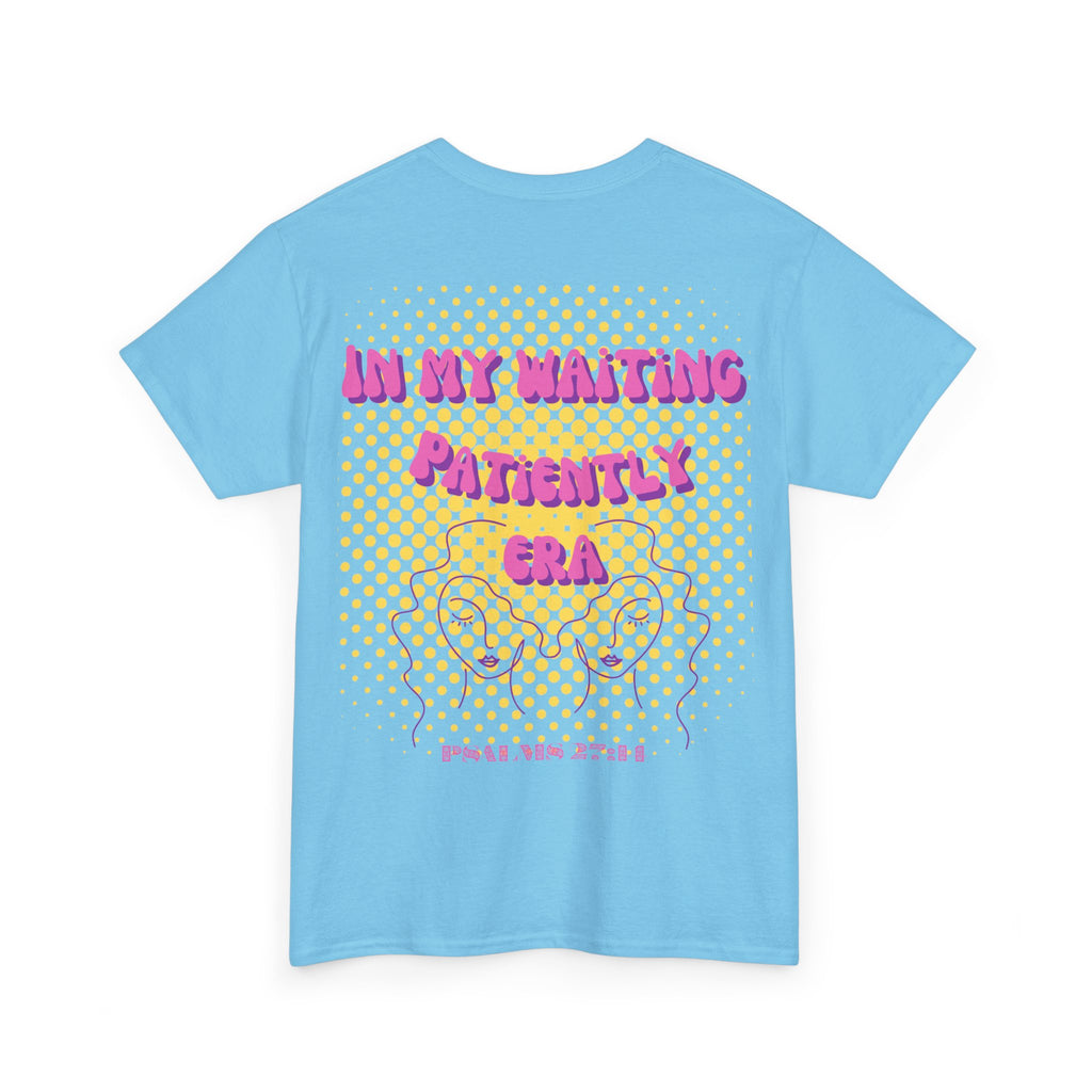 Women's 'In my Waiting Patiently Era' Tee - Yellow Graphic Jersey Short Sleeve