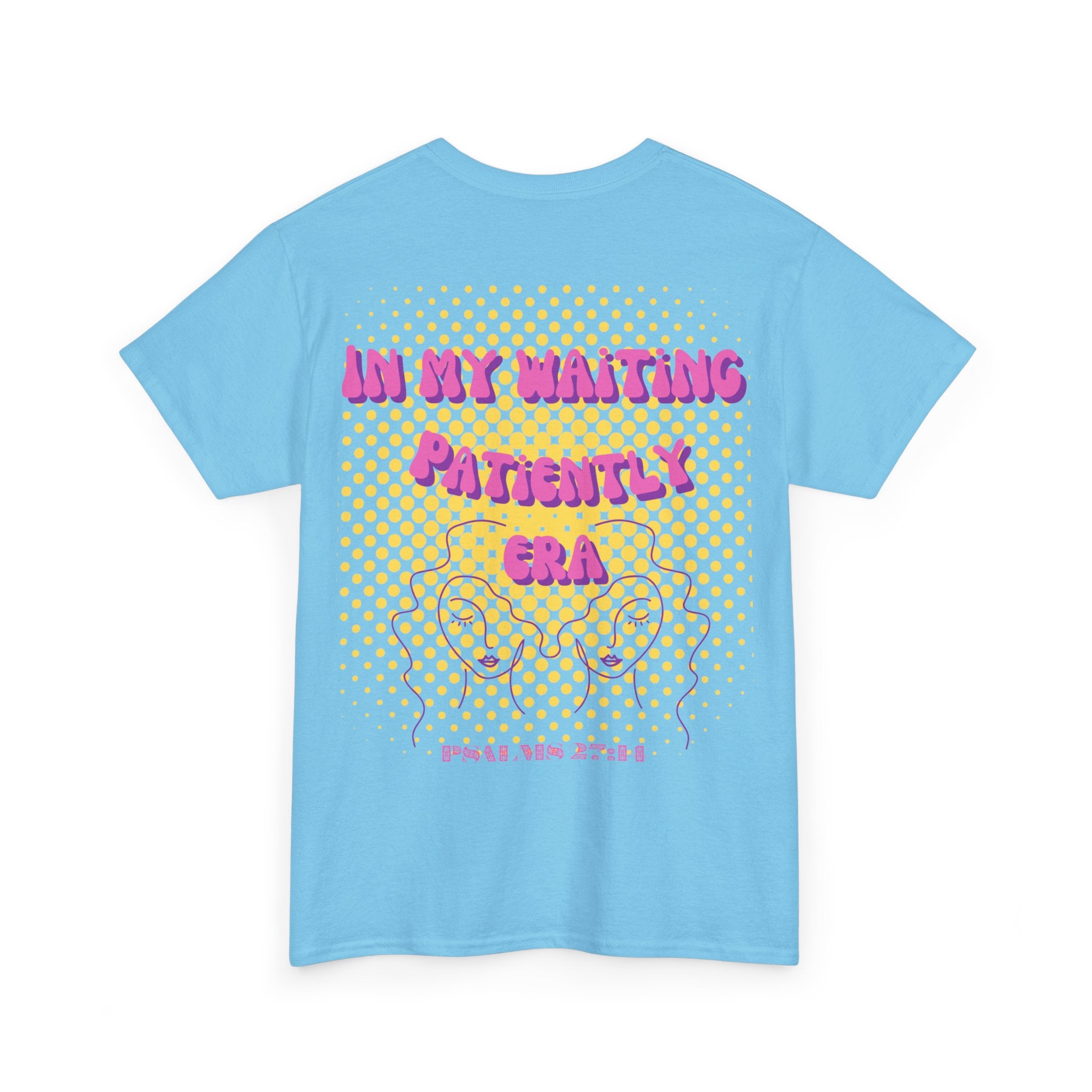 Women's 'In my Waiting Patiently Era' Tee - Yellow Graphic Jersey Short Sleeve