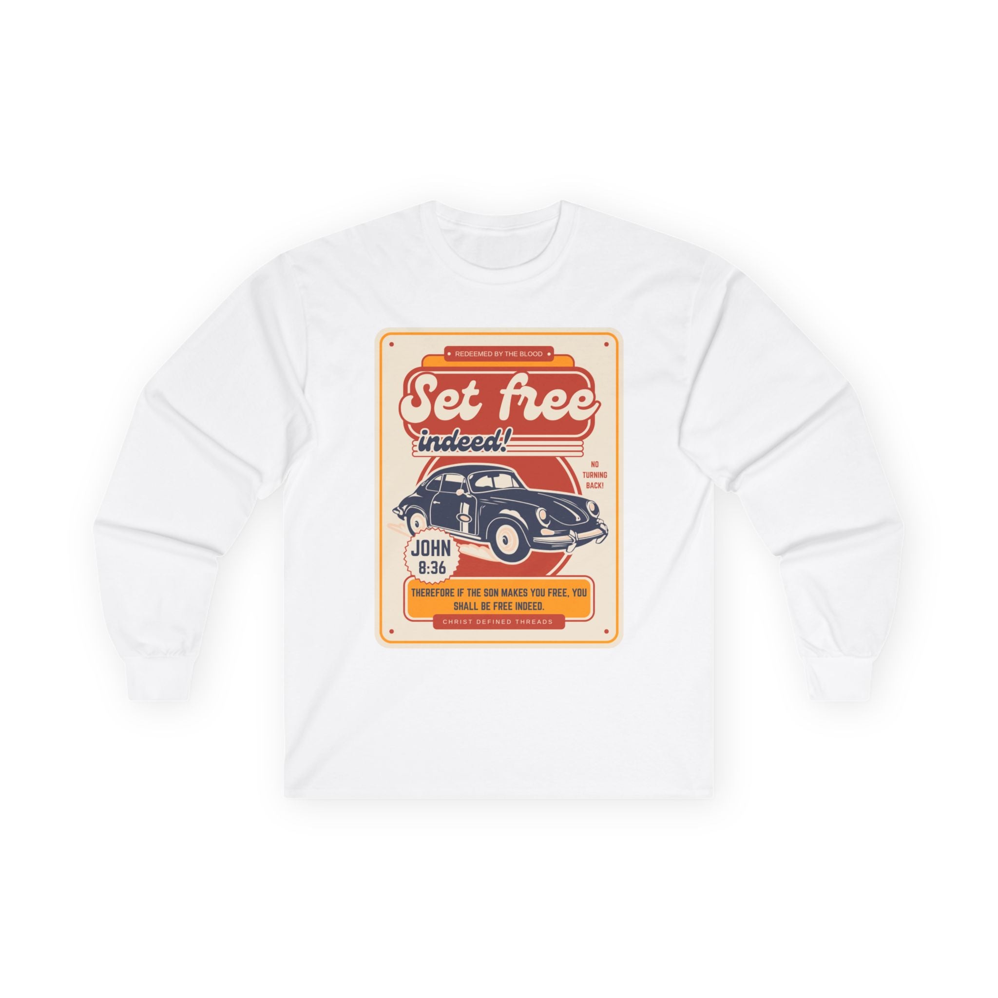 Men's 'Set free indeed' - Ultra Cotton Long Sleeve Tee