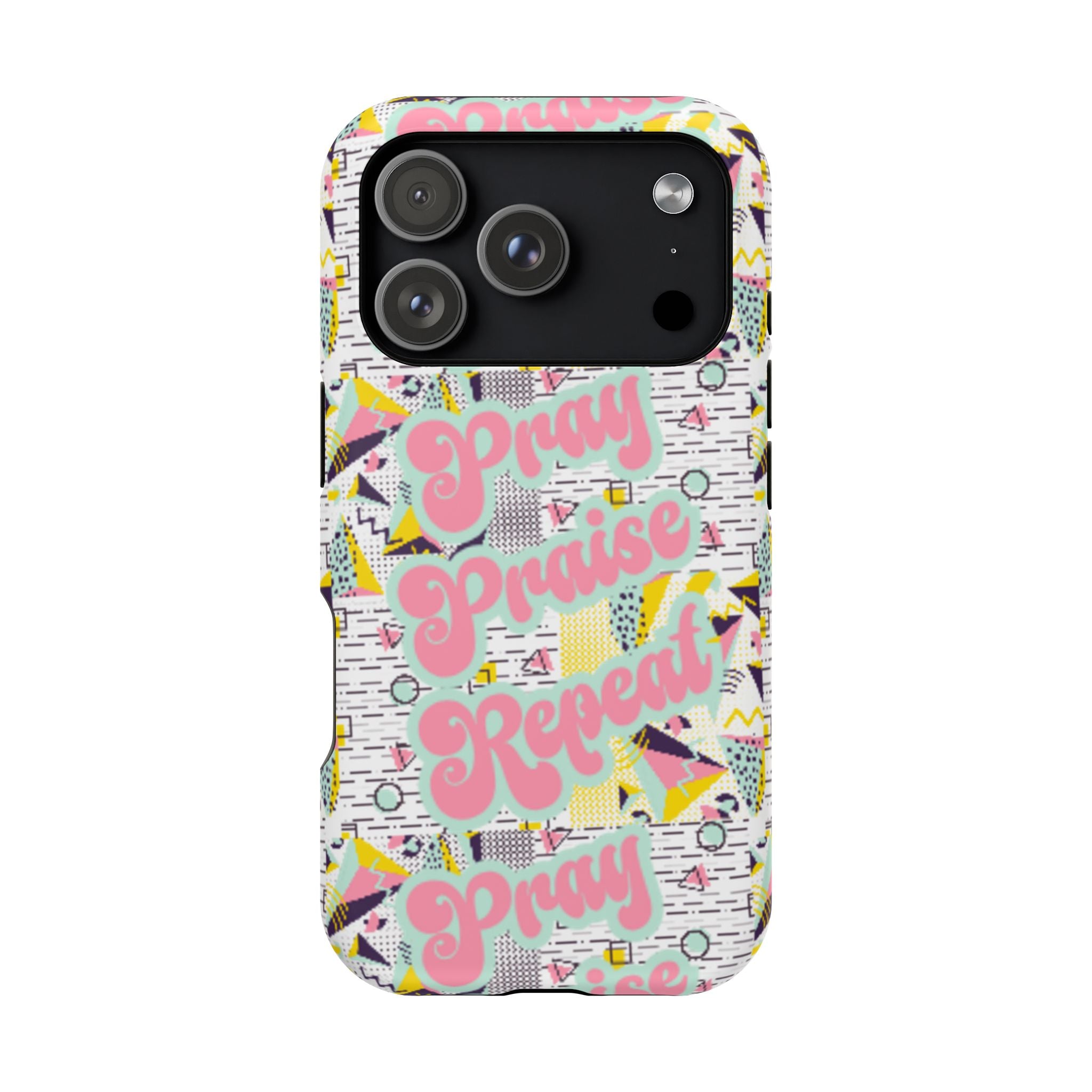 Retro Pray Praise Repeat Women's  Phone Case- Impact-Resistant Cases