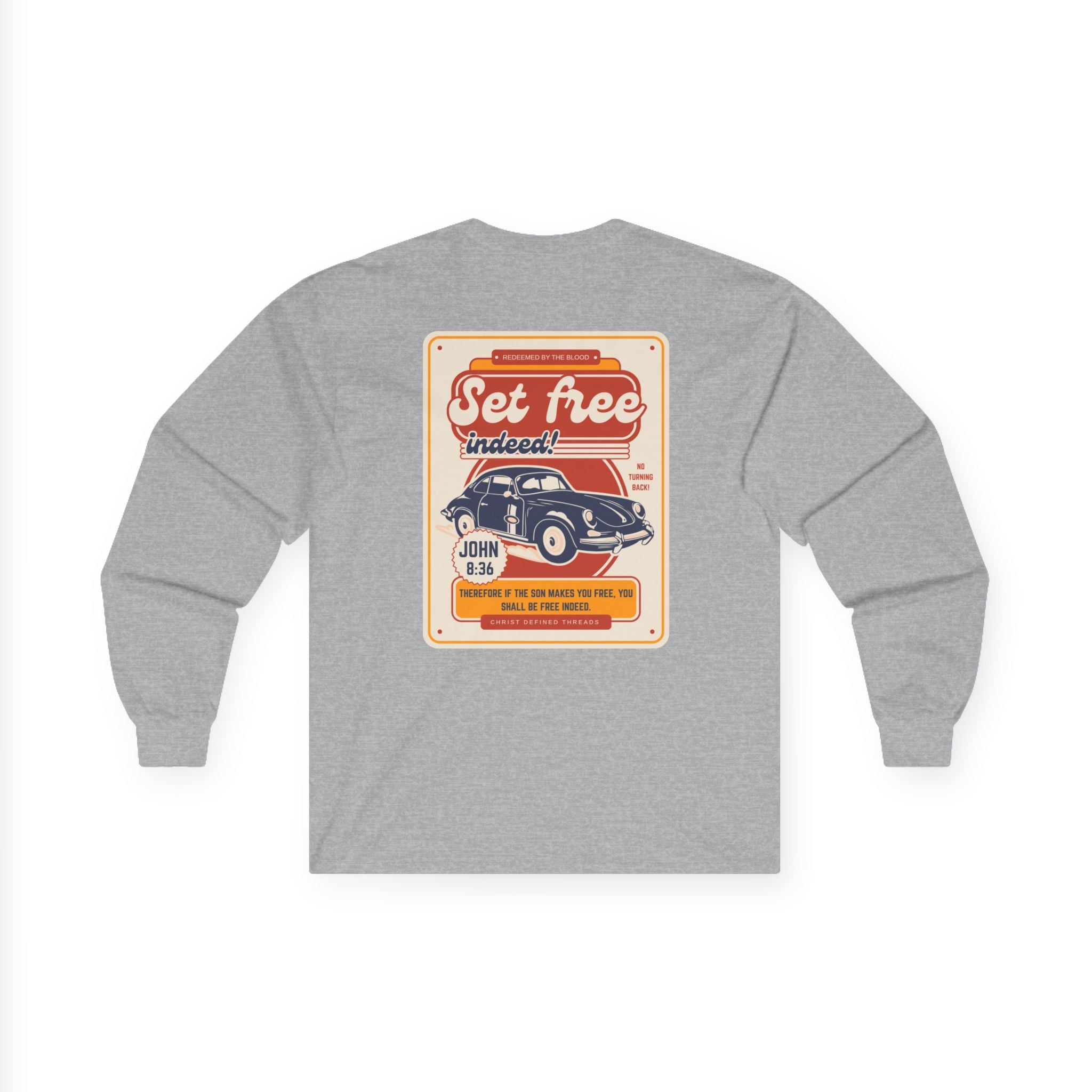 Men's 'Set free indeed' - Ultra Cotton Long Sleeve Tee