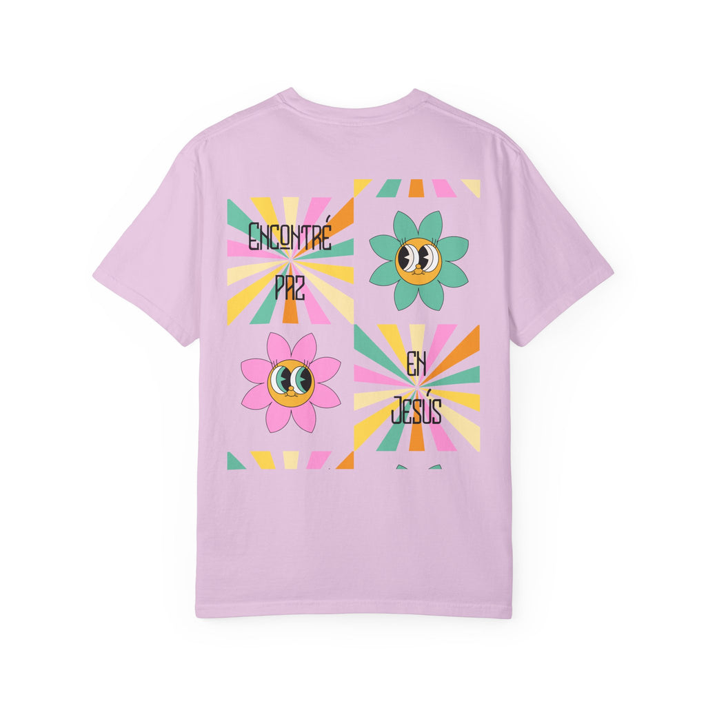 Woman's Spanish "Encontré paz en Jesús"- Camisa Retro Español
