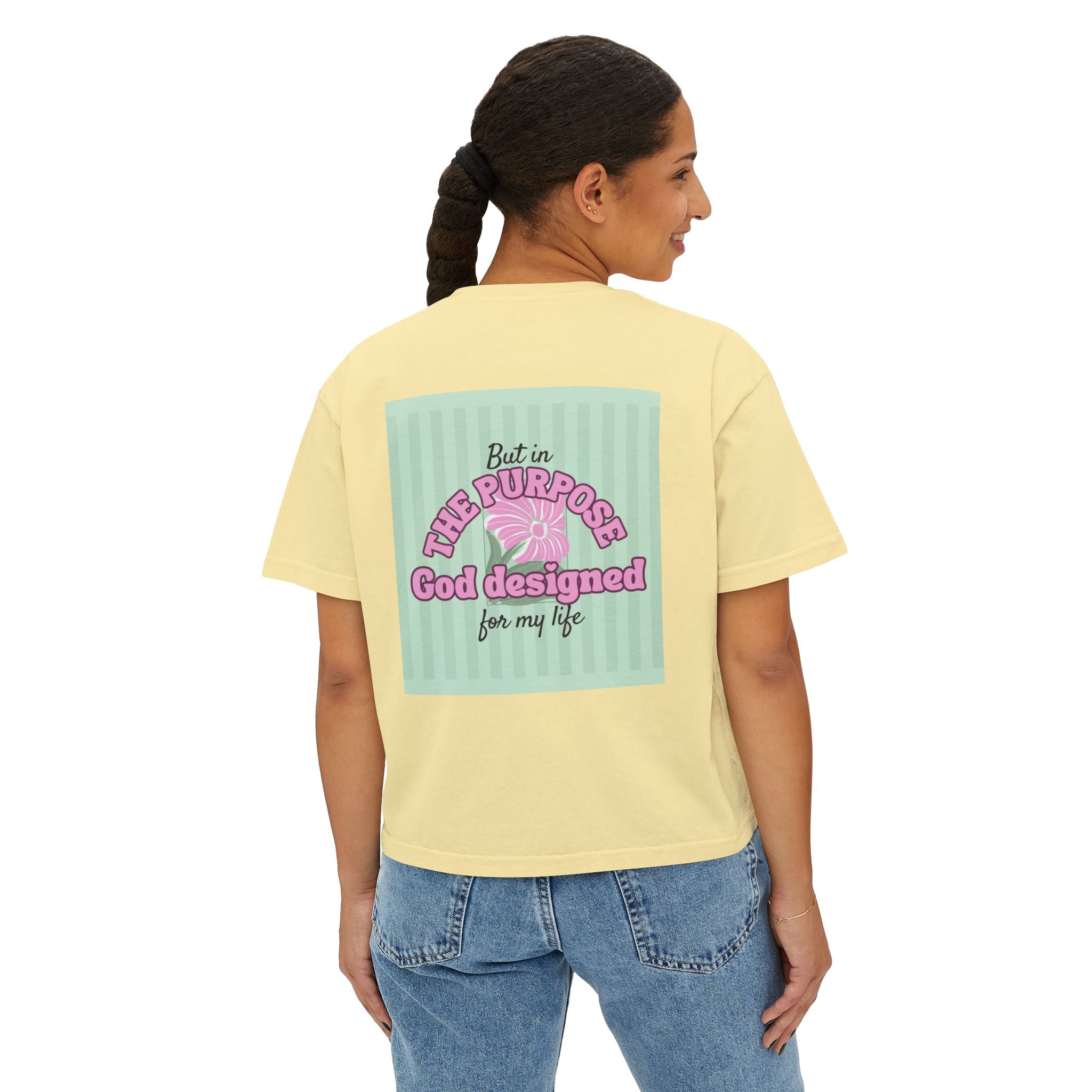 Women’s Retro Boxy Tee — 'My place is not in what this world can give me, But in the purpose God designed for my life'