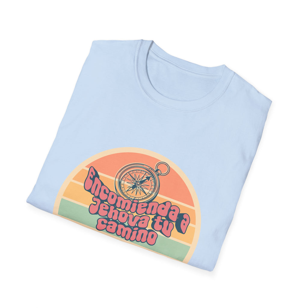 "Encomienda a Jehová tu camino" Camisa — Retro compás Camisa Feminina
