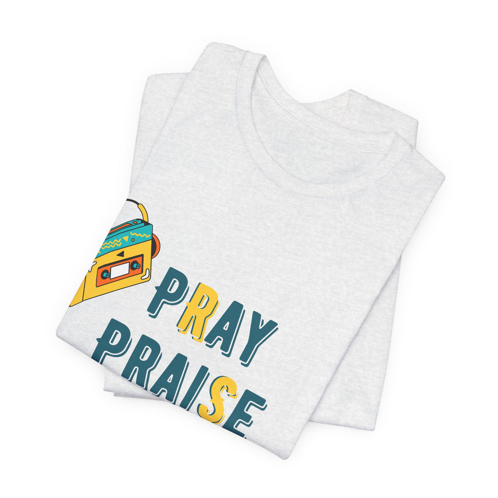 Men's Pray Praise Repeat T-Shirt — Vintage Boombox Christian Tee