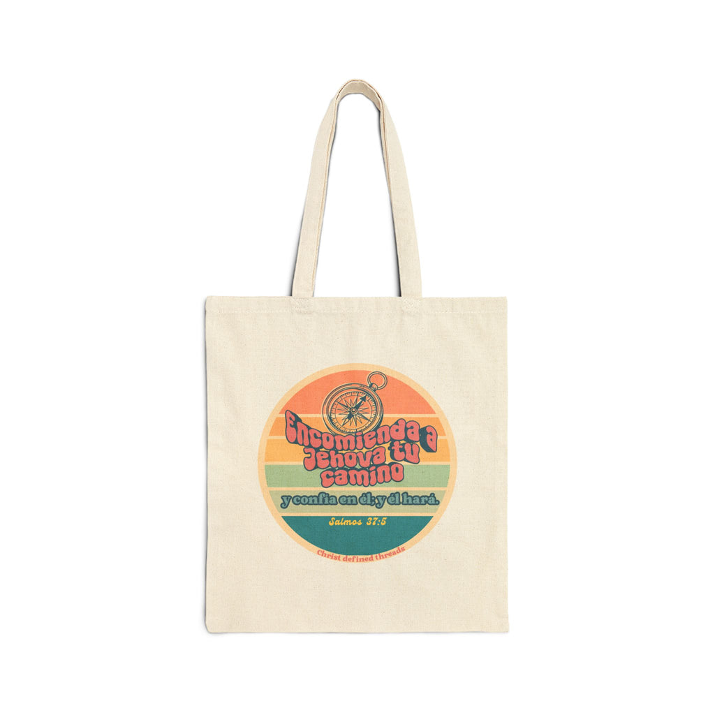 "Encomienda a Jehová tu camino" Bolsa —  Salmos Canvas Tote
